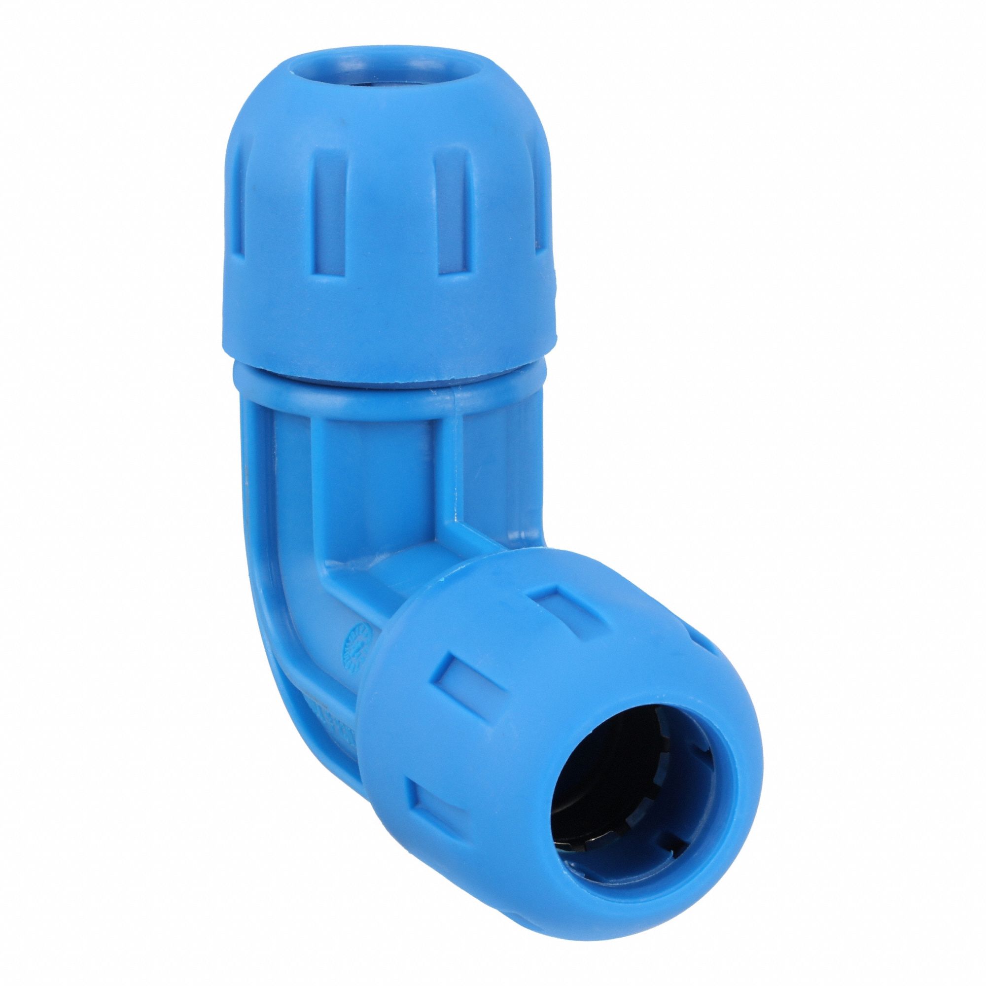 Compression Fitting Elbow: 20 mm OD x 20 mm OD Size, Compression x Compression, Nylon