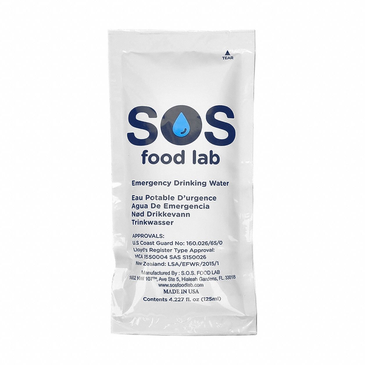 Emergency Drinking Water 125mL