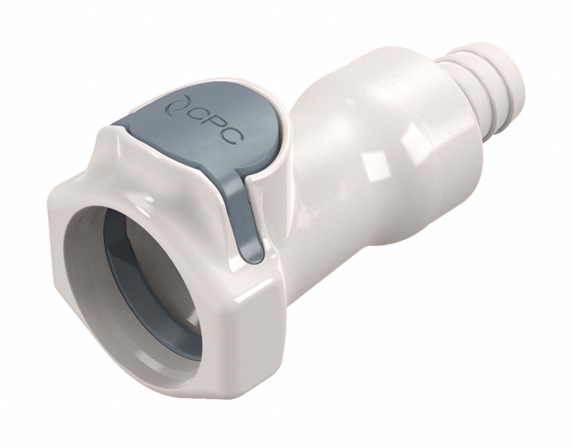 Quick Connection Coupling: Straight, 1/2 in ID Size, Quick-Disconnect Coupler x Barbed, Polysulfone