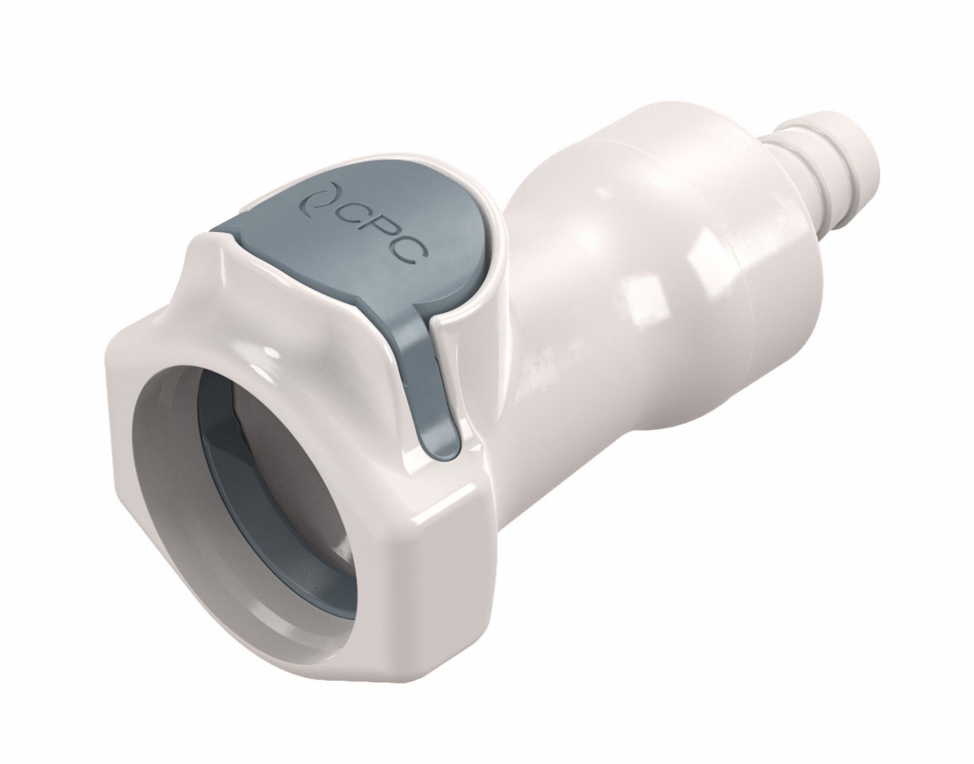 Quick Connection Coupling: Straight, 3/8 in ID Size, Quick-Disconnect Coupler x Barbed, Polysulfone