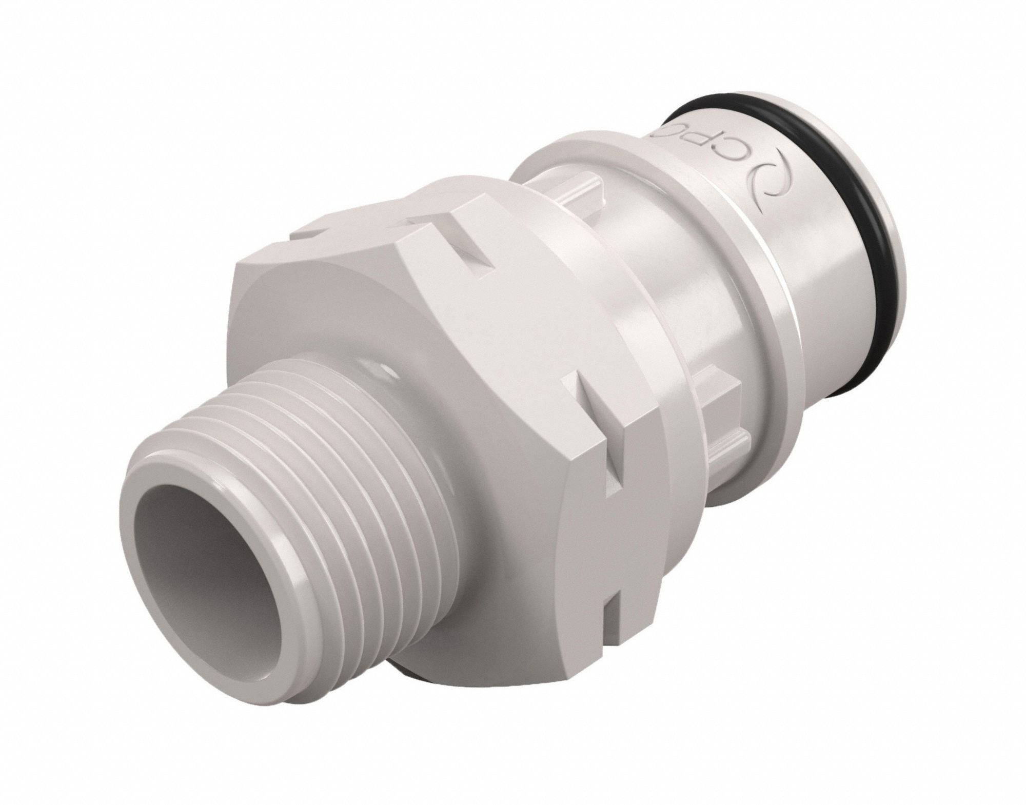 Quick Connection Coupling: Straight, 1/2 in Pipe Size, Quick-Disconnect Coupler x BSPT, Polysulfone