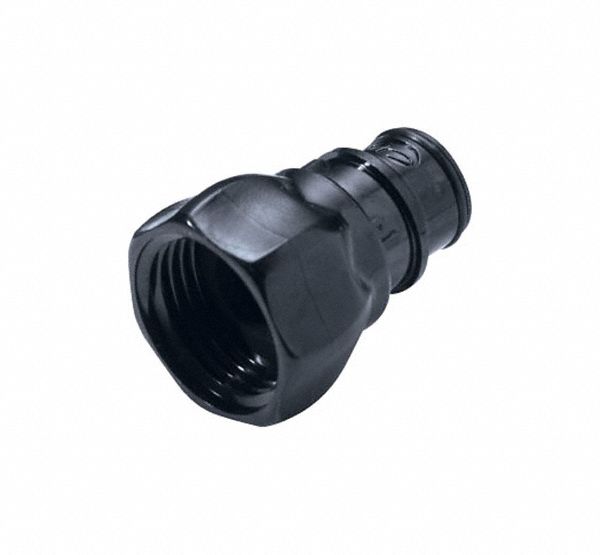Quick Connection Coupling: Straight, 3/4 in Pipe Size, Quick-Disconnect Coupler x GHT, Polysulfone