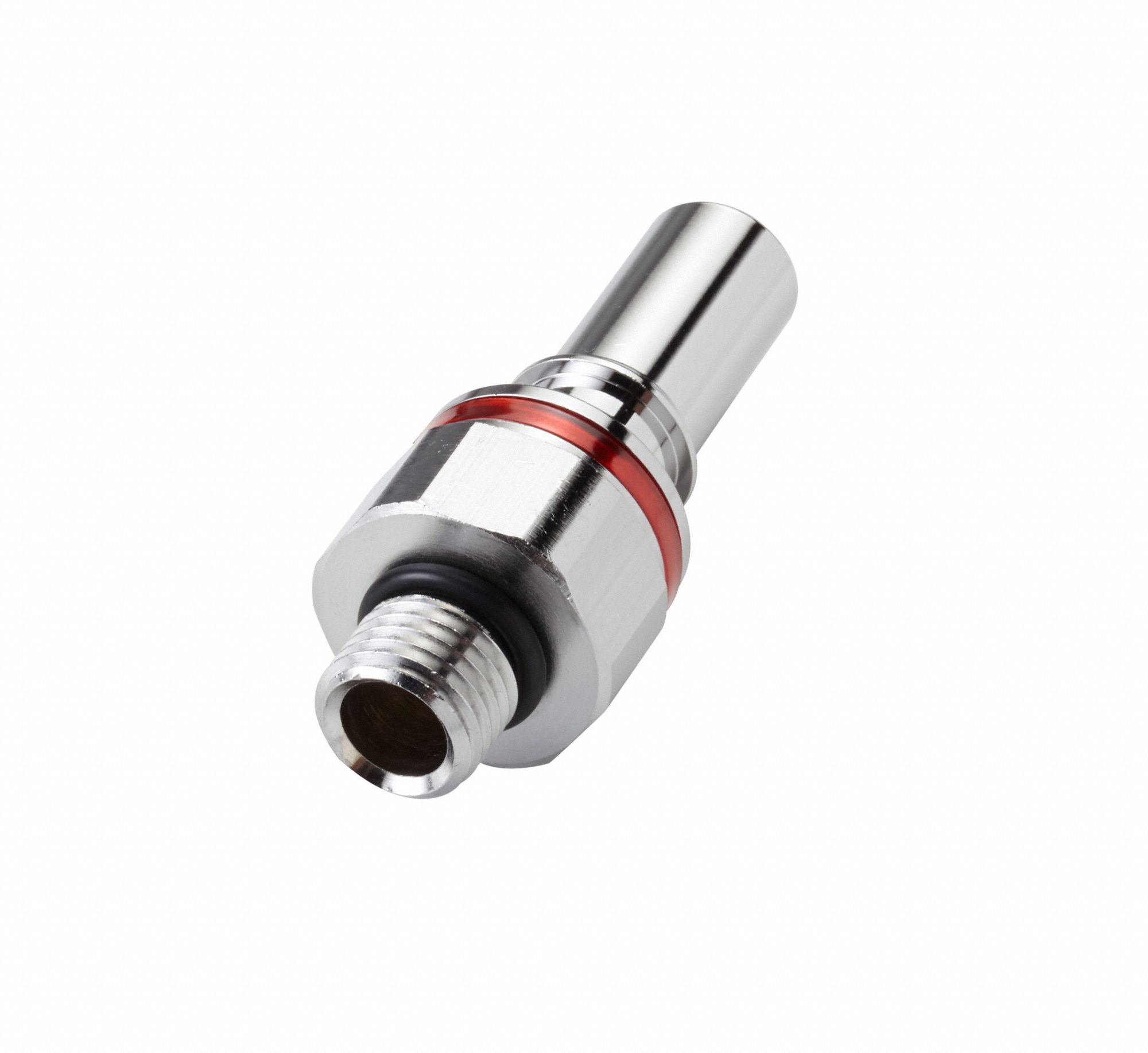 Quick Connection Coupling: Straight, 1/4 in Pipe Size, Warm Red, Quick Disconnect, Brass