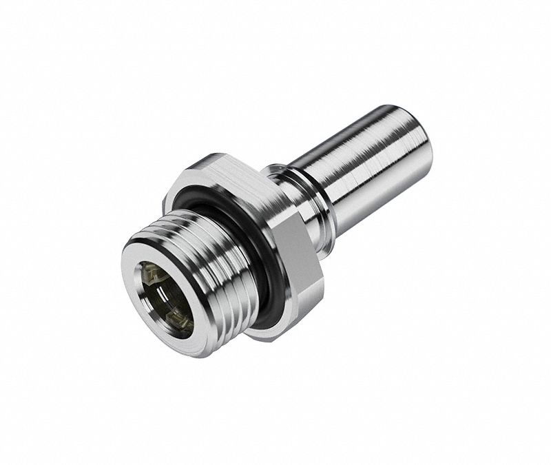 Quick Connection Coupling: Straight, 3/8 in Pipe Size, Warm Red, Quick Disconnect/Threaded, Brass
