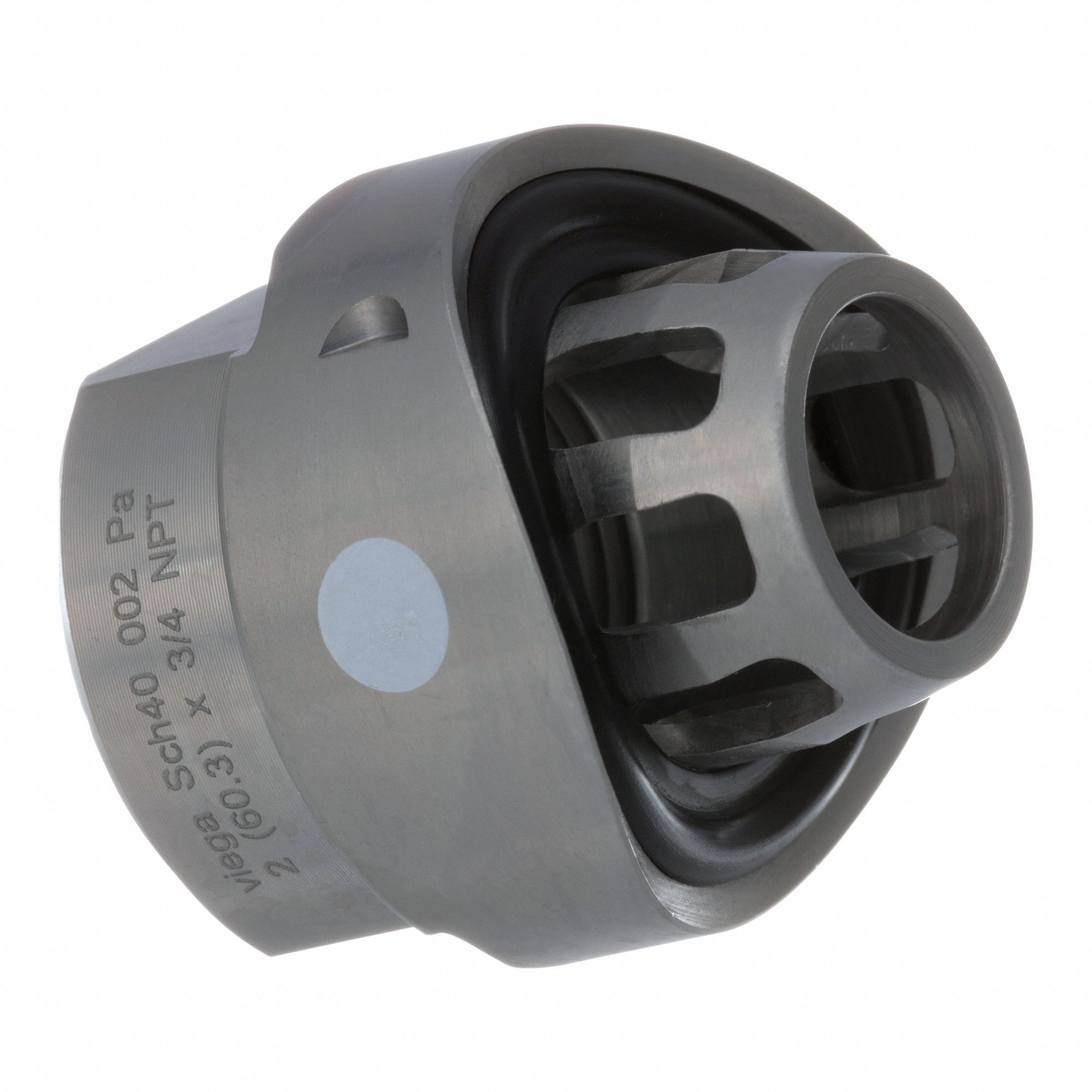 Crimp Adapter Fitting: 2 in Pipe x 3/4 in Pipe Size, FNPT, Carbon Steel, FKM