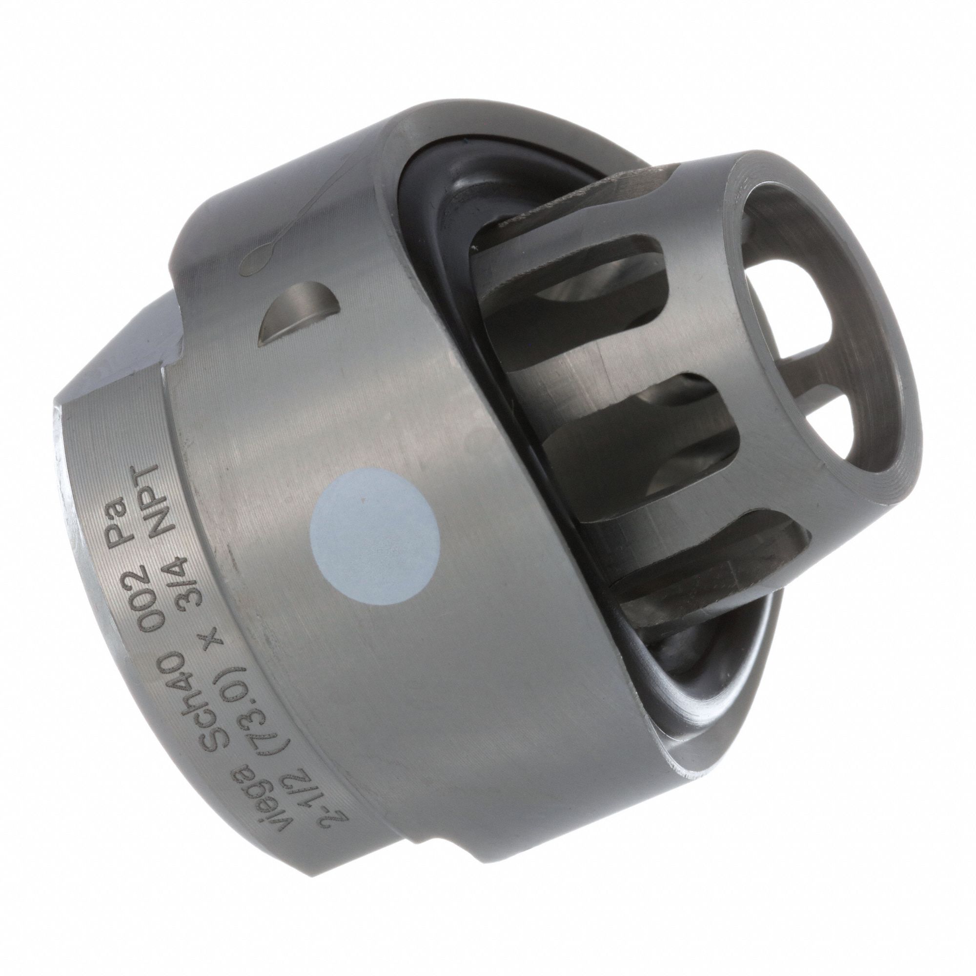 Crimp Adapter Fitting: 2 1/2 in Pipe x 3/4 in Pipe Size, FNPT, Carbon Steel, FKM