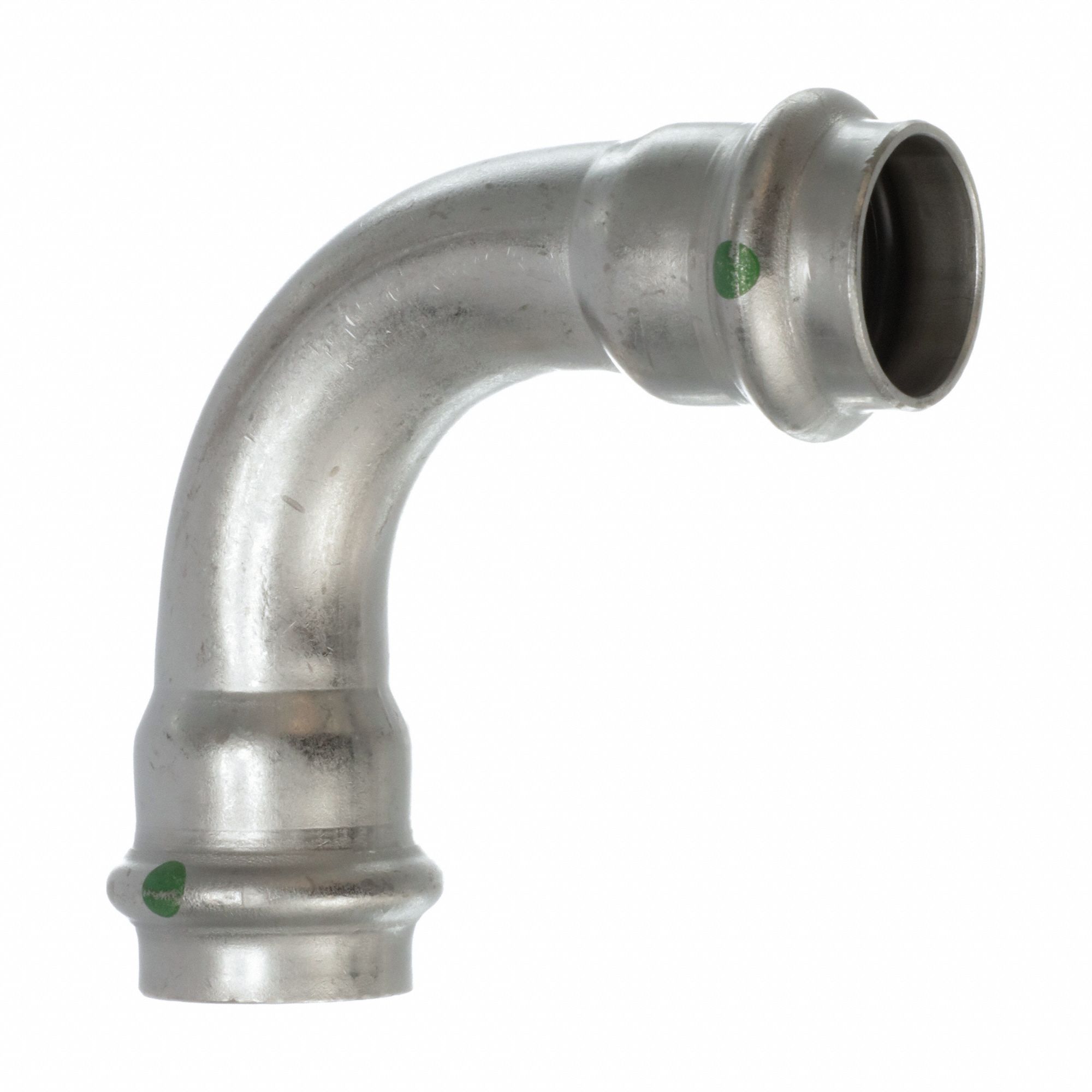 Crimp Elbow Fitting: 3/4 in CTS x 3/4 in CTS Size, 90° Elbow, Press-fit x Press-fit