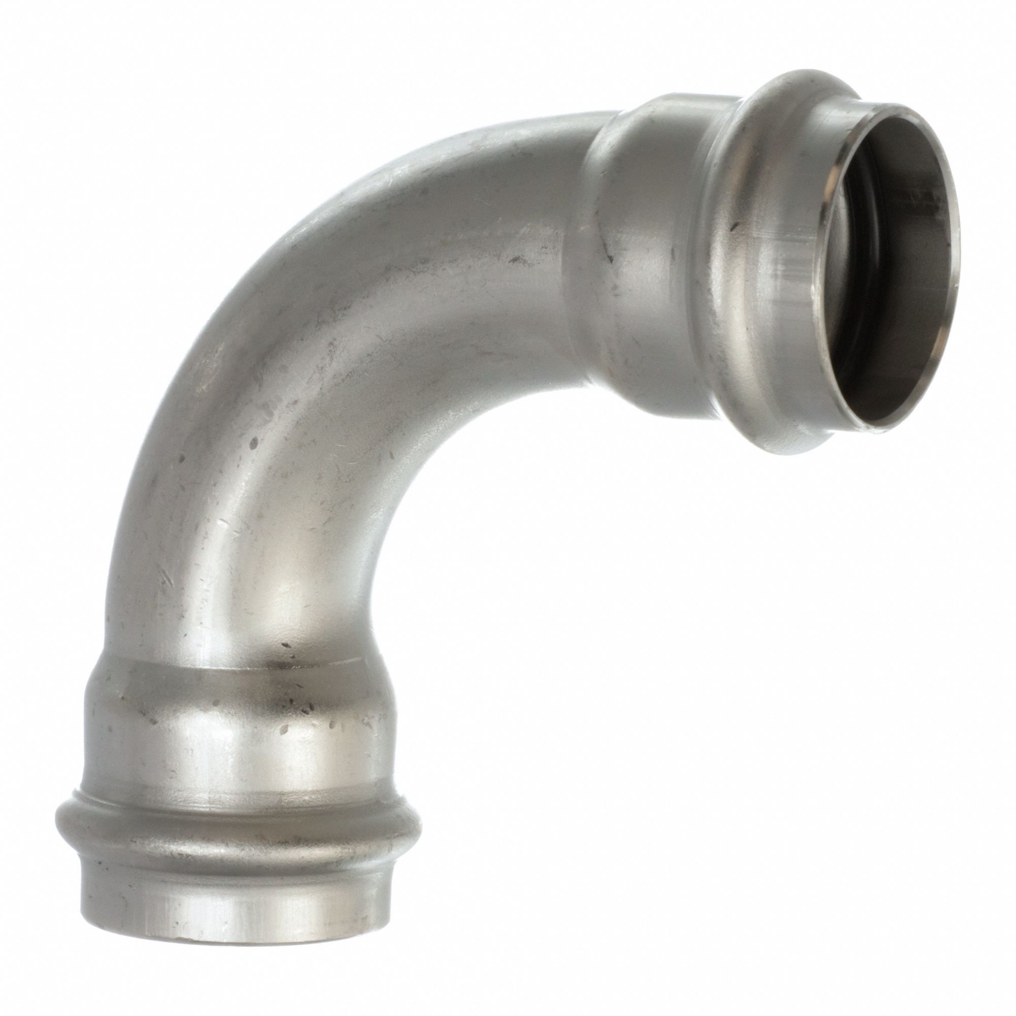 Crimp Elbow Fitting: 1 in CTS x 1 in CTS Size, 90° Elbow, Press-fit x Press-fit, EPDM