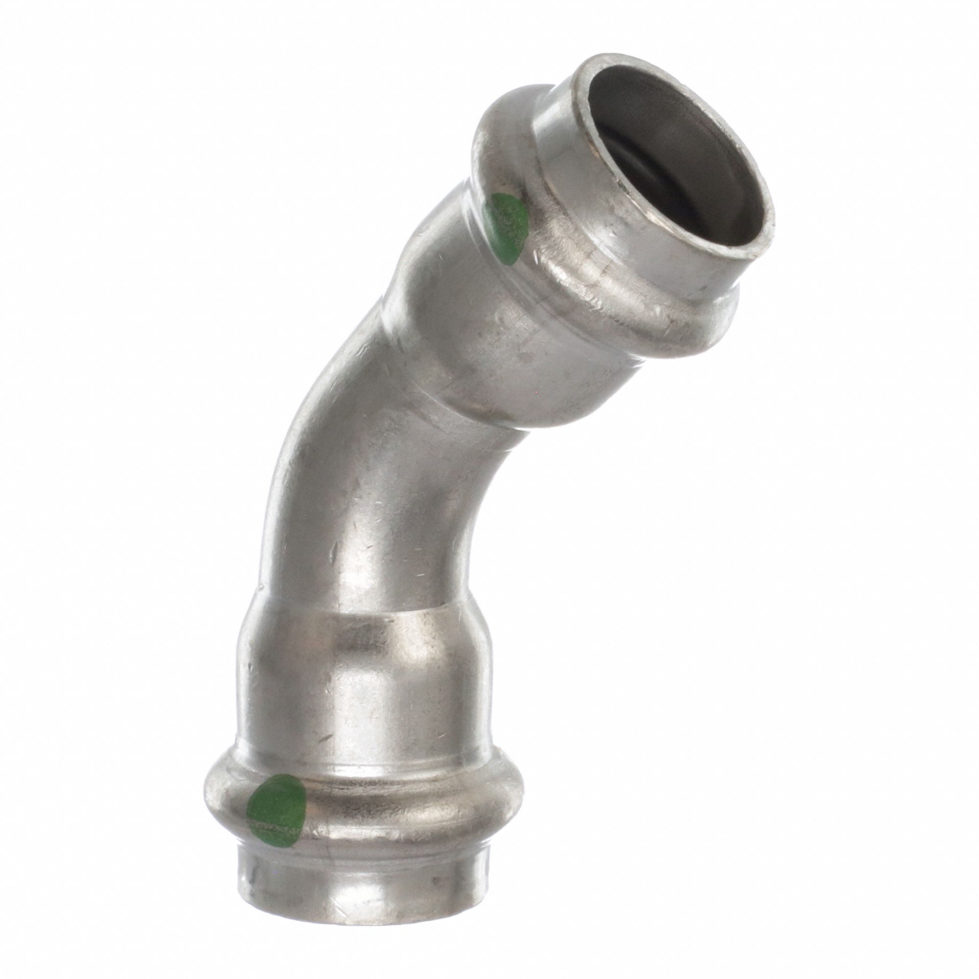 Crimp Elbow Fitting: 1/2 in CTS x 1/2 in CTS Size, 45° Elbow, Press-fit x Press-fit