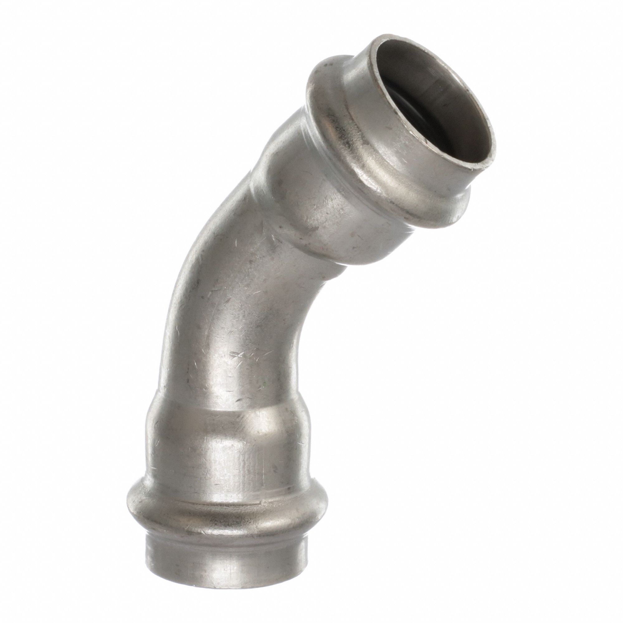 Crimp Elbow Fitting: 3/4 in CTS x 3/4 in CTS Size, 45° Elbow, Press-fit x Press-fit