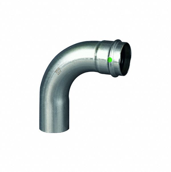 Crimp Elbow Fitting: 1 1/2 in CTS x 1 1/2 in CTS Size, 90° Elbow, Press-fit x FTG