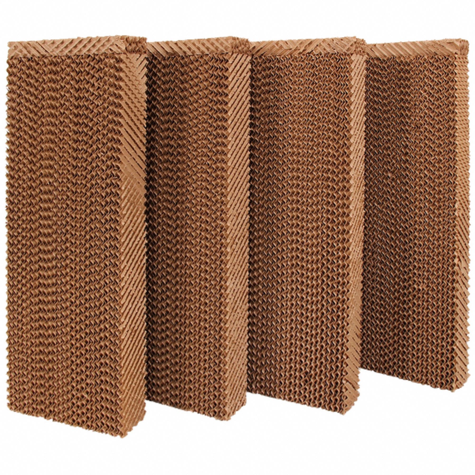 Evaporative Cooler Media: Kraft Paper, Hessaire, 38 3/4 in x 16 1/4 in x 3 in, 4 PK