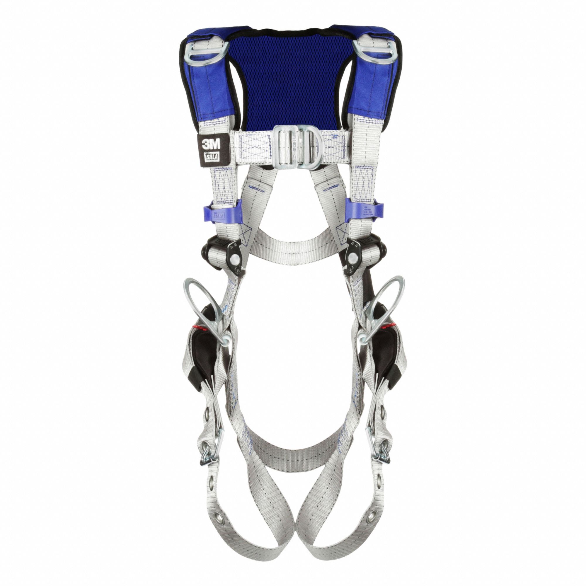 Fall Protection Harness: Gen Use, Vest Harness, Mating / Tongue, Revolver, 2XL, Gray