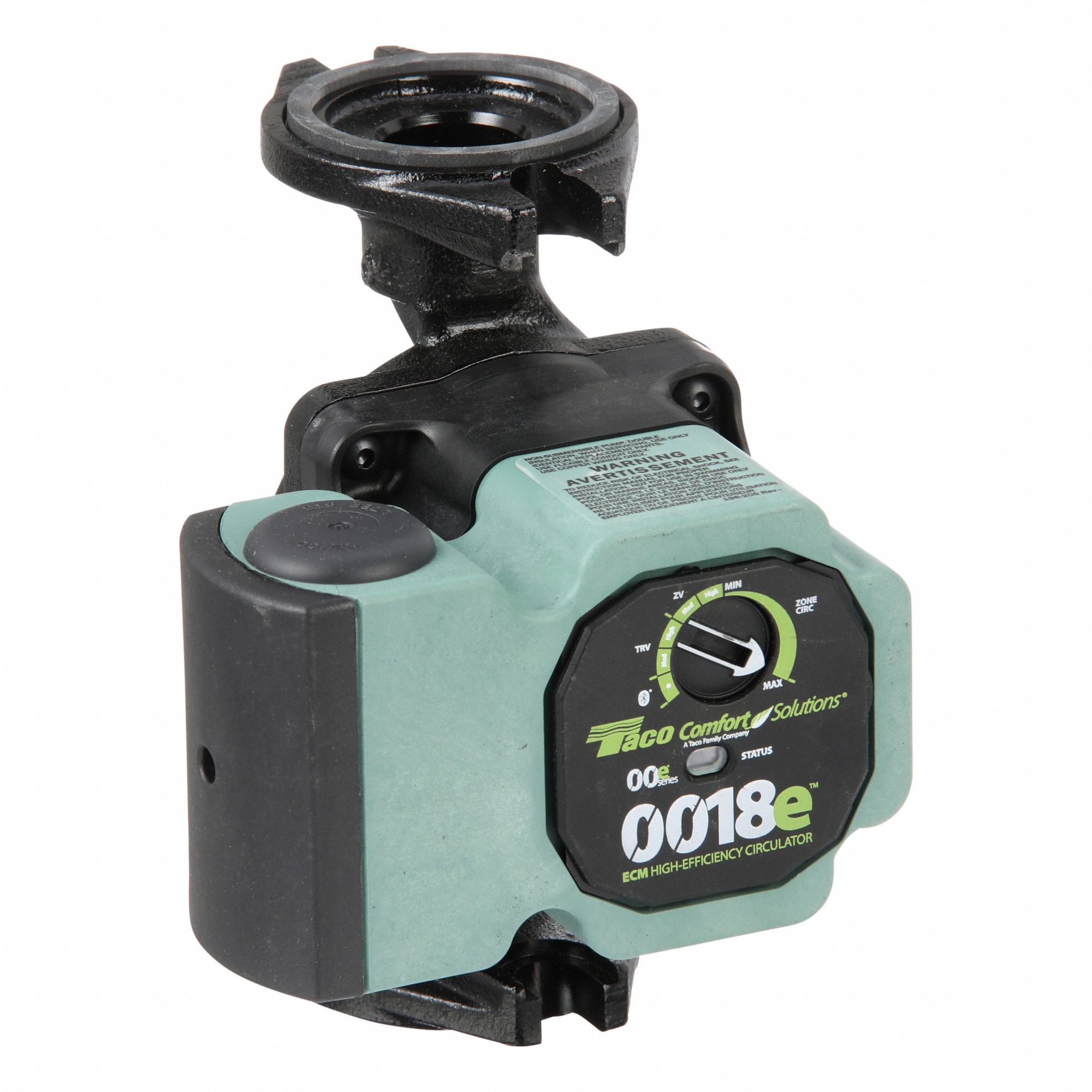 Hydronic Circulating Pump: 1/25 hp HP, 120V AC, Cast Iron, Variable, 16 gpm, 18 ft Max. Head