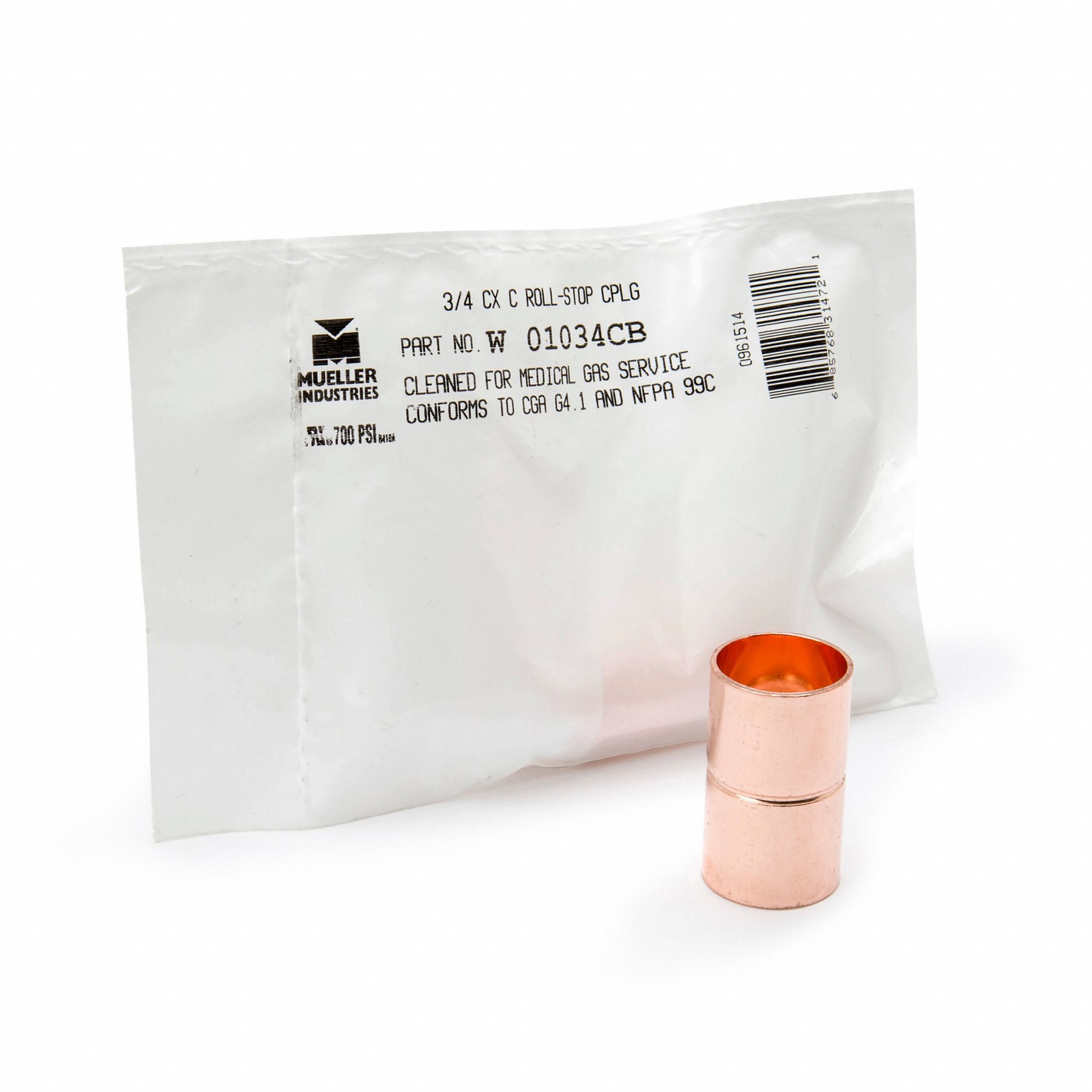 STREAMLINE Copper Pressure Fittings 788GX6W 01063CB Grainger