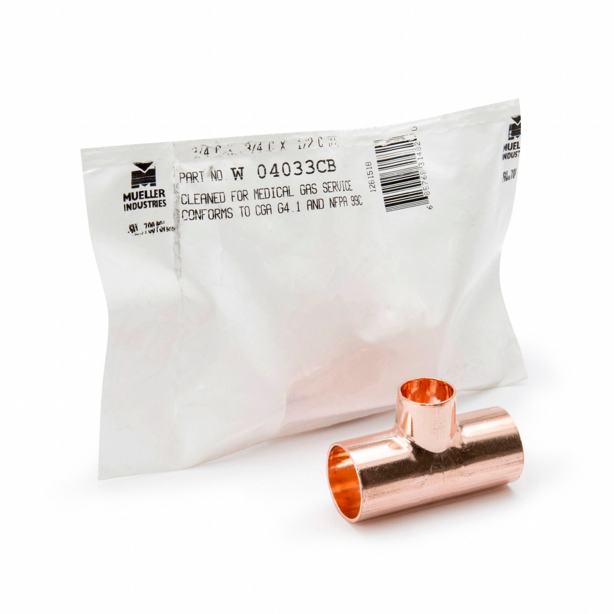 STREAMLINE Copper Pressure Fittings 788GV6W 04033CB Grainger