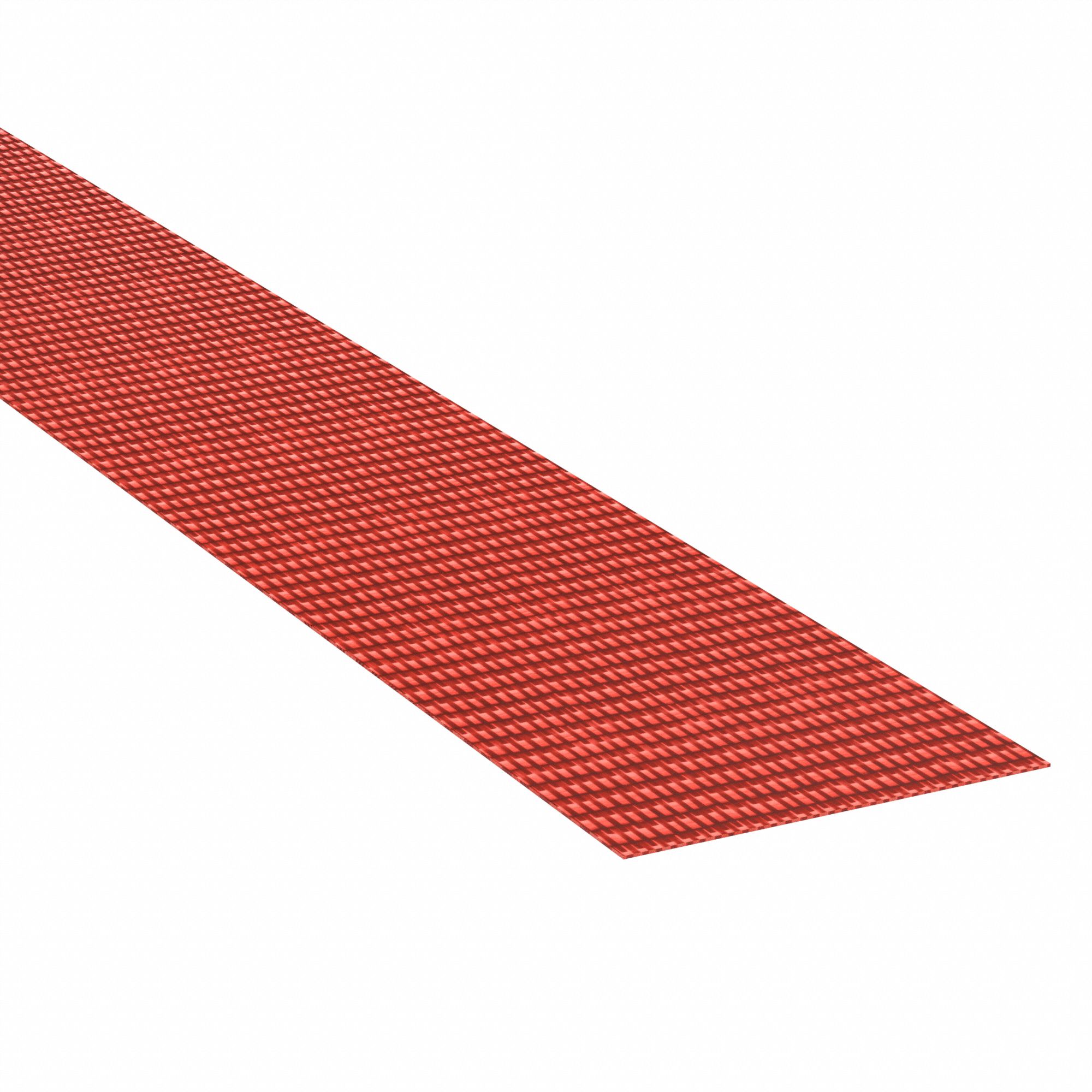 Fiberglass Strip: 5 in Wd, 108 ft Lg, 0.015 in Thick, Plain Backing, -100°F to 500°F, Red, Smooth