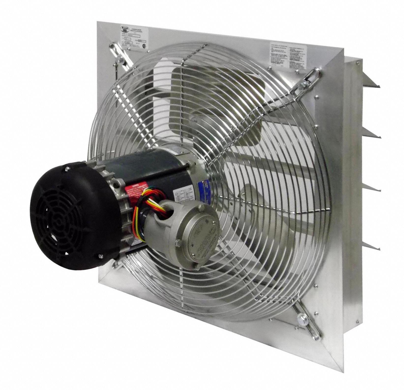 EXHAUST FAN, 18 IN BLADE, 1 SPEED, ⅓ HP, TOTALLY ENCLOSED AIR OVER, 3,200 CFM, 230/460V AC