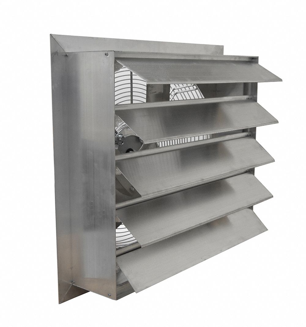 EXHAUST FAN, 20 IN BLADE, 2 SPEED, ⅓ HP, TOTALLY ENCLOSED AIR OVER, 3,200 CFM, 115V AC