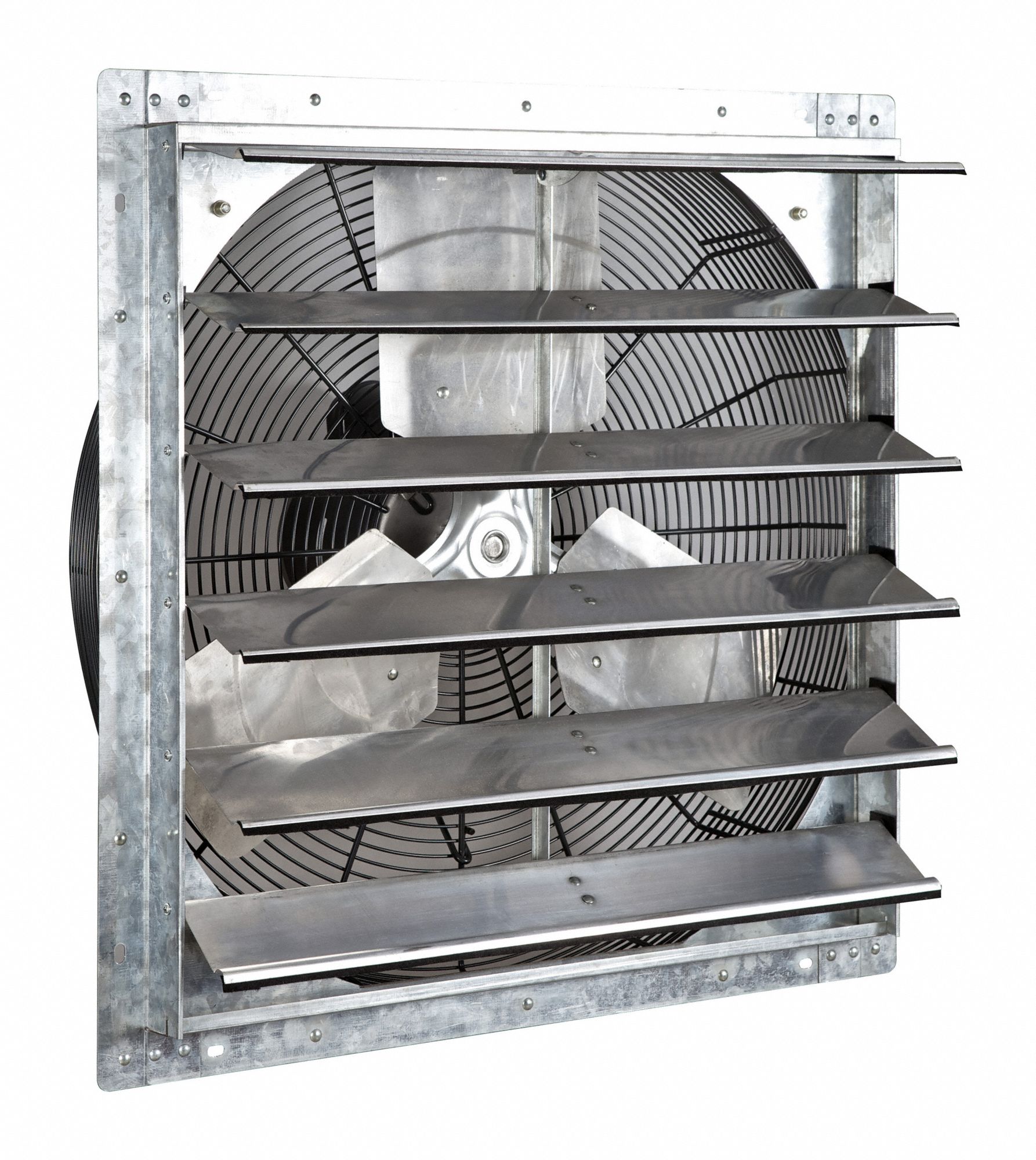 EXHAUST FAN, 27X27 IN H, 16¾ IN D, STEEL, GALVALUME FRAME, PULL CHAIN, 3 SPEEDS, 6 IN CORD, 1 PHASE