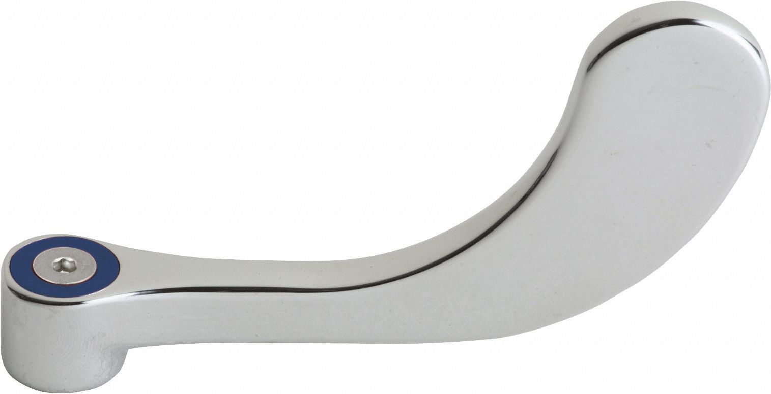 Handle: Chicago Faucets, Wristblade Handle, Use with Hot/Cold/Tempered Water Temp, Metal