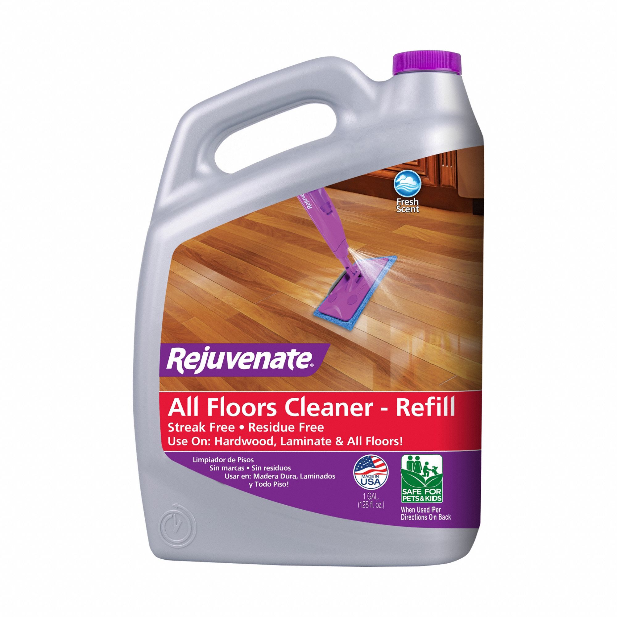 Floor Cleaner: Bottle, 1 gal Container Size, Ready to Use, Liquid, Clear