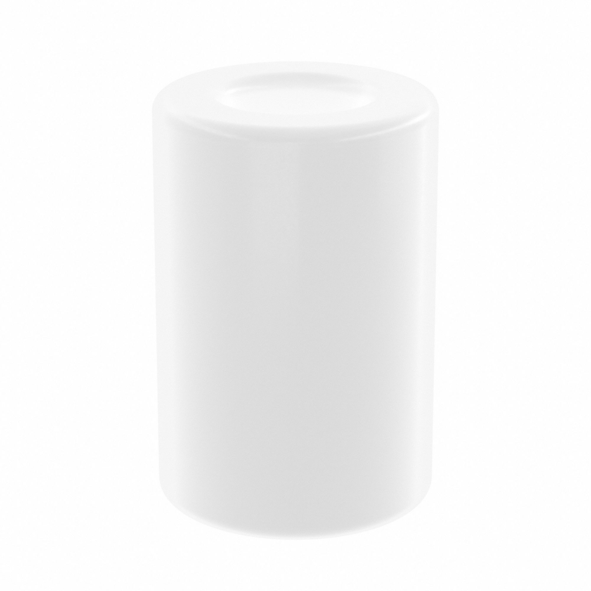 Sleeve Bearing: Glass-Filled PTFE, 1/8 in Bore, 1/4 in OD, 3/8 in Overall Lg, White, 5 PK