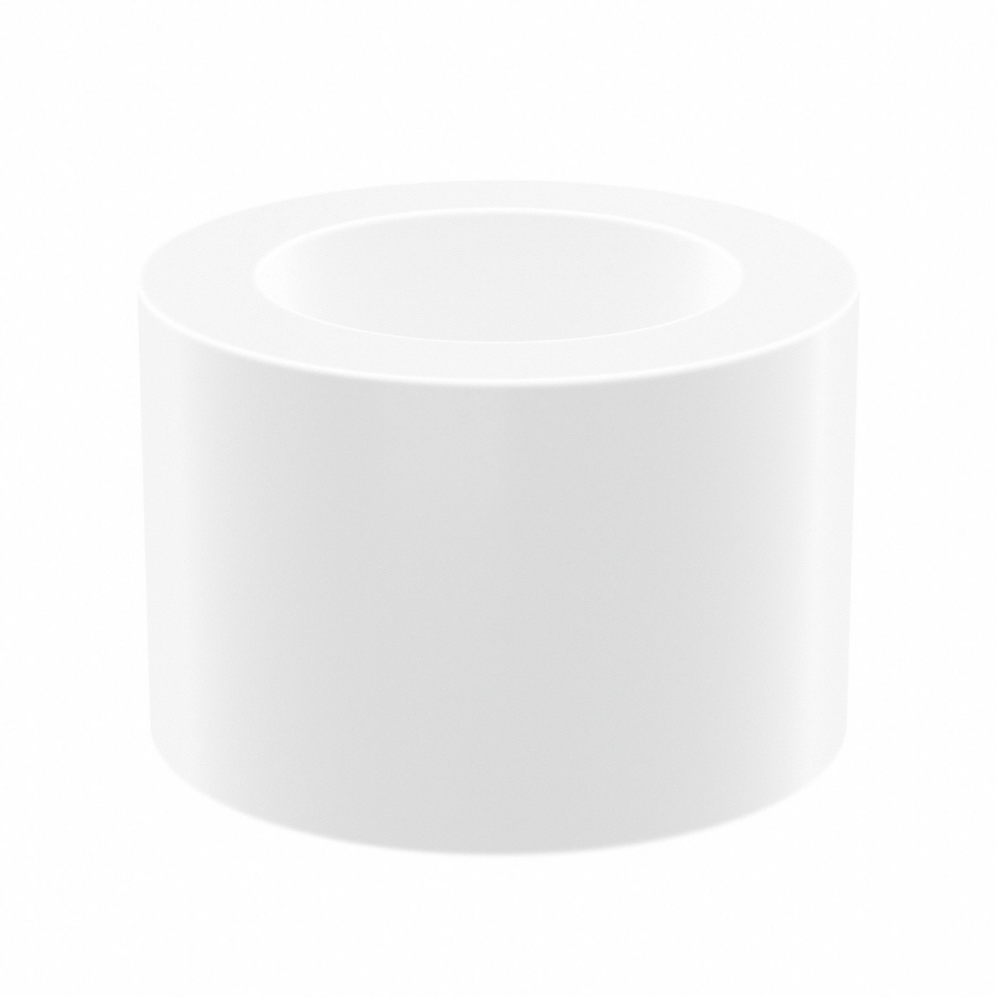 Sleeve Bearing: PTFE, 1/4 in Bore, 3/8 in OD, 1/4 in Overall Lg, White, 10 PK
