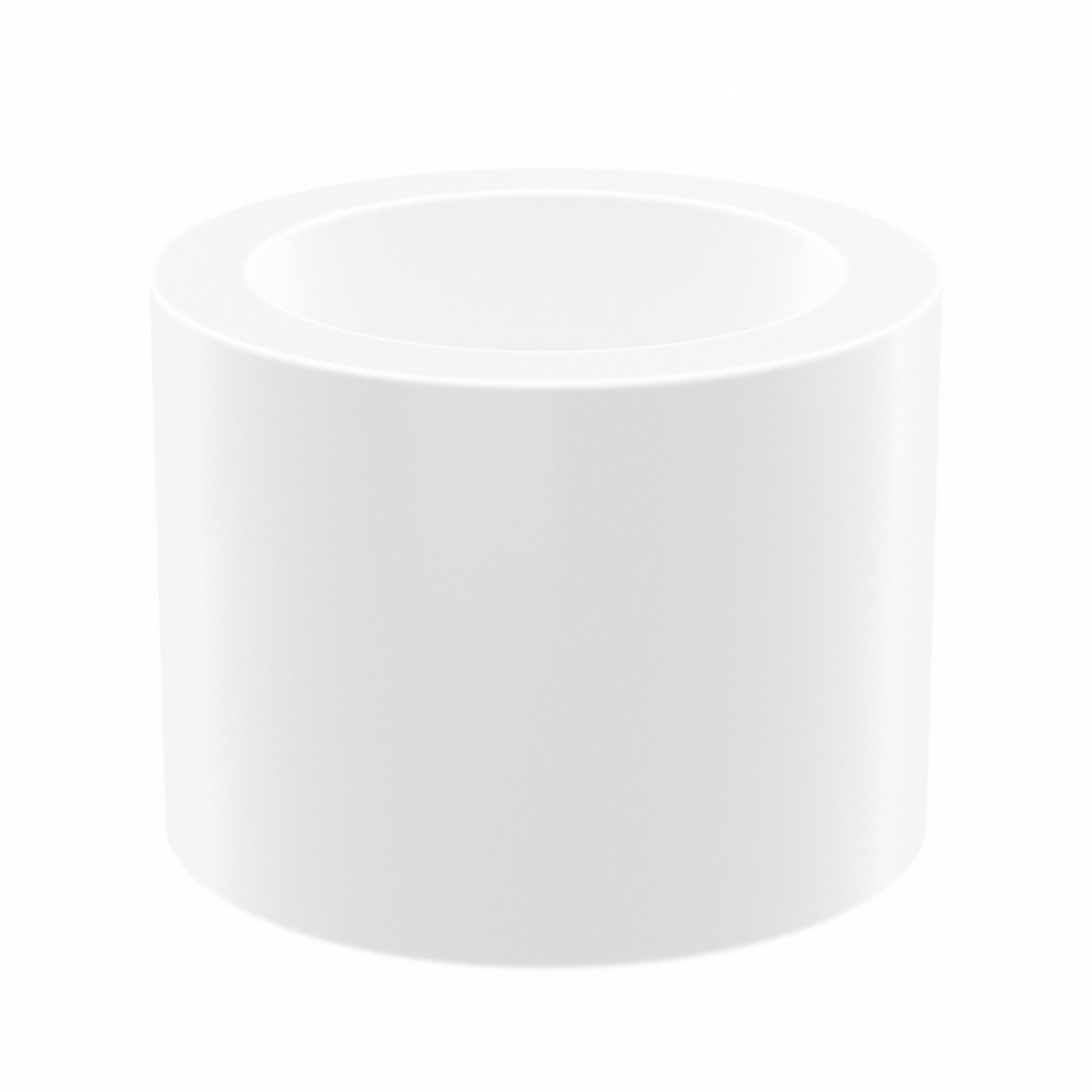 Sleeve Bearing: PTFE, 3/8 in Bore, 1/2 in OD, 3/8 in Overall Lg, White, 10 PK