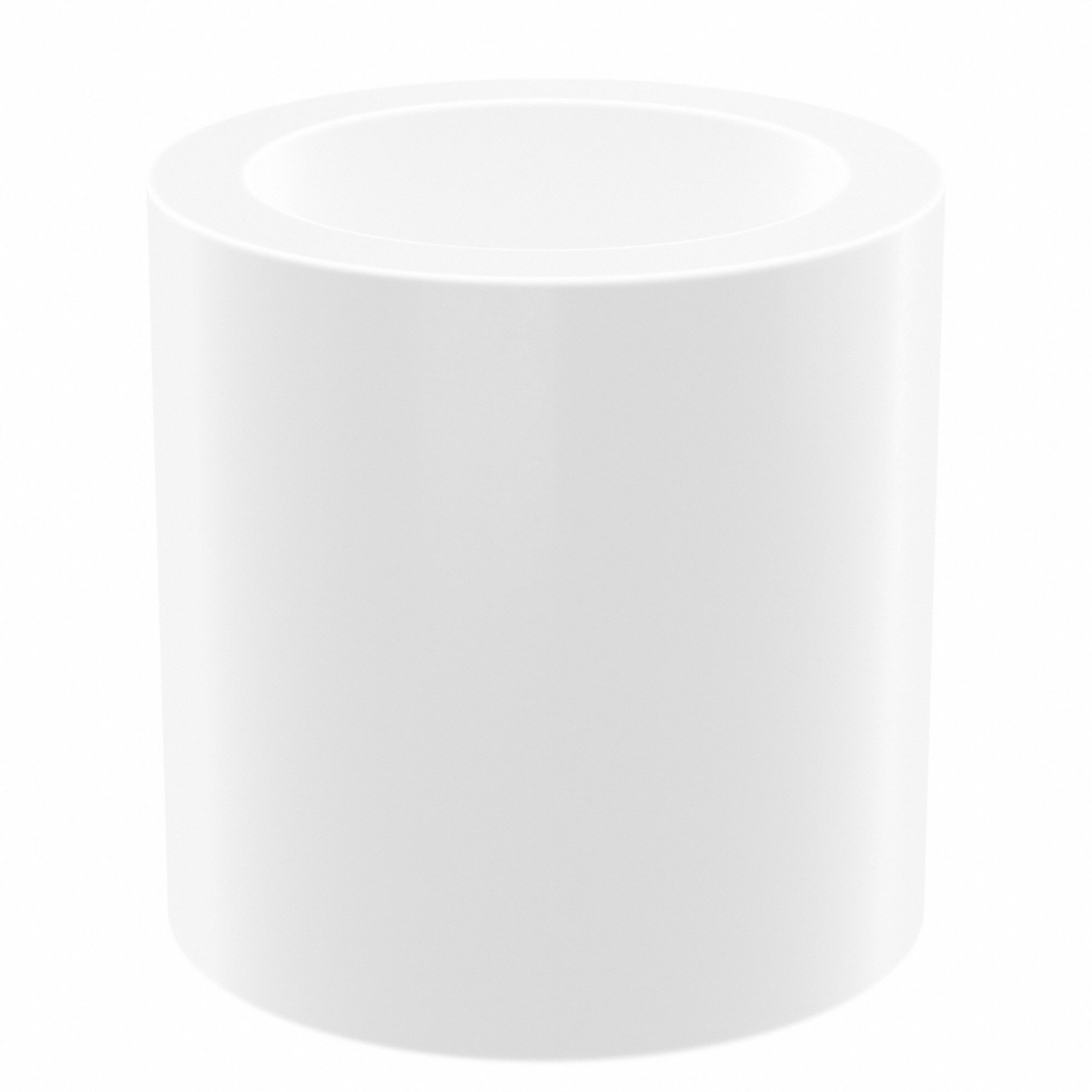 Sleeve Bearing: PTFE, 3/8 in Bore, 1/2 in OD, 1/2 in Overall Lg, White, -325°F to 500°F, 5 PK