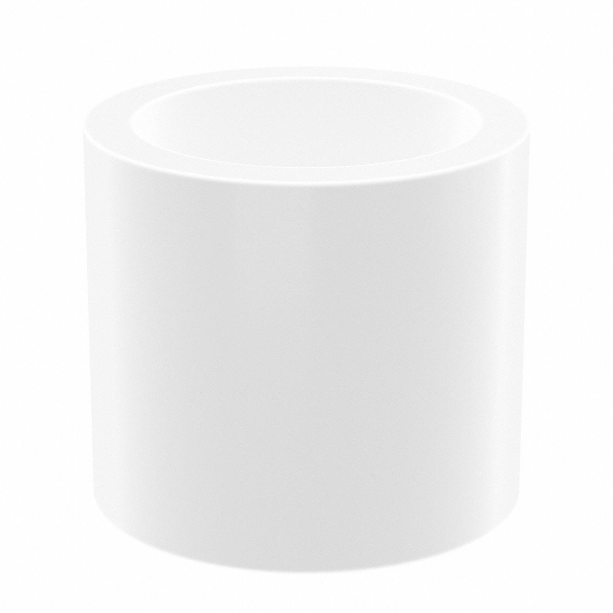 Sleeve Bearing: PTFE, 7/16 in Bore, 9/16 in OD, 1/2 in Overall Lg, White, 10 PK