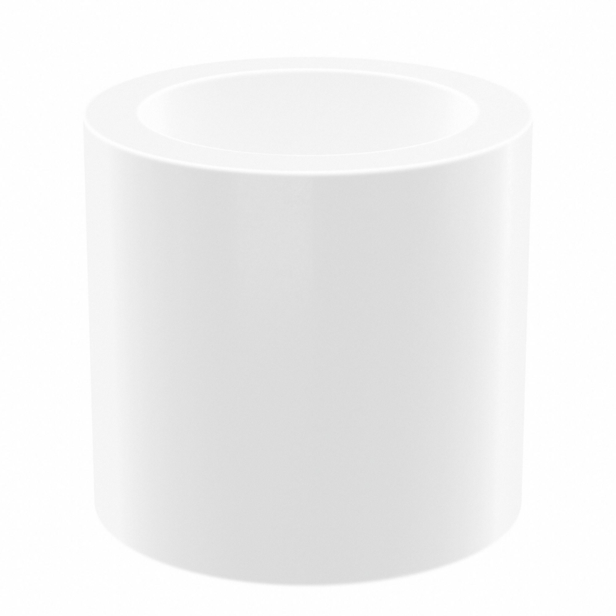 Sleeve Bearing: PTFE, 12 mm Bore, 16 mm OD, 15 mm Overall Lg, White, -325°F to 500°F, 10 PK