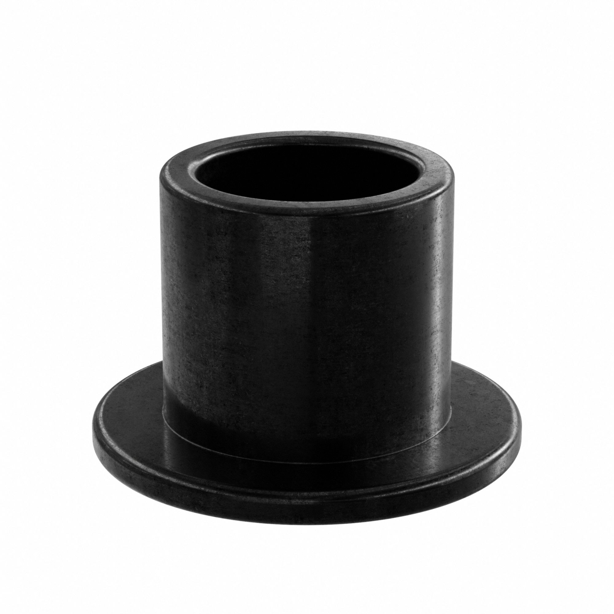 Flanged Sleeve Bearing: PEEK, 3/16 in Bore, 1/4 in OD, 1/4 in Overall Lg, Black, 10 PK