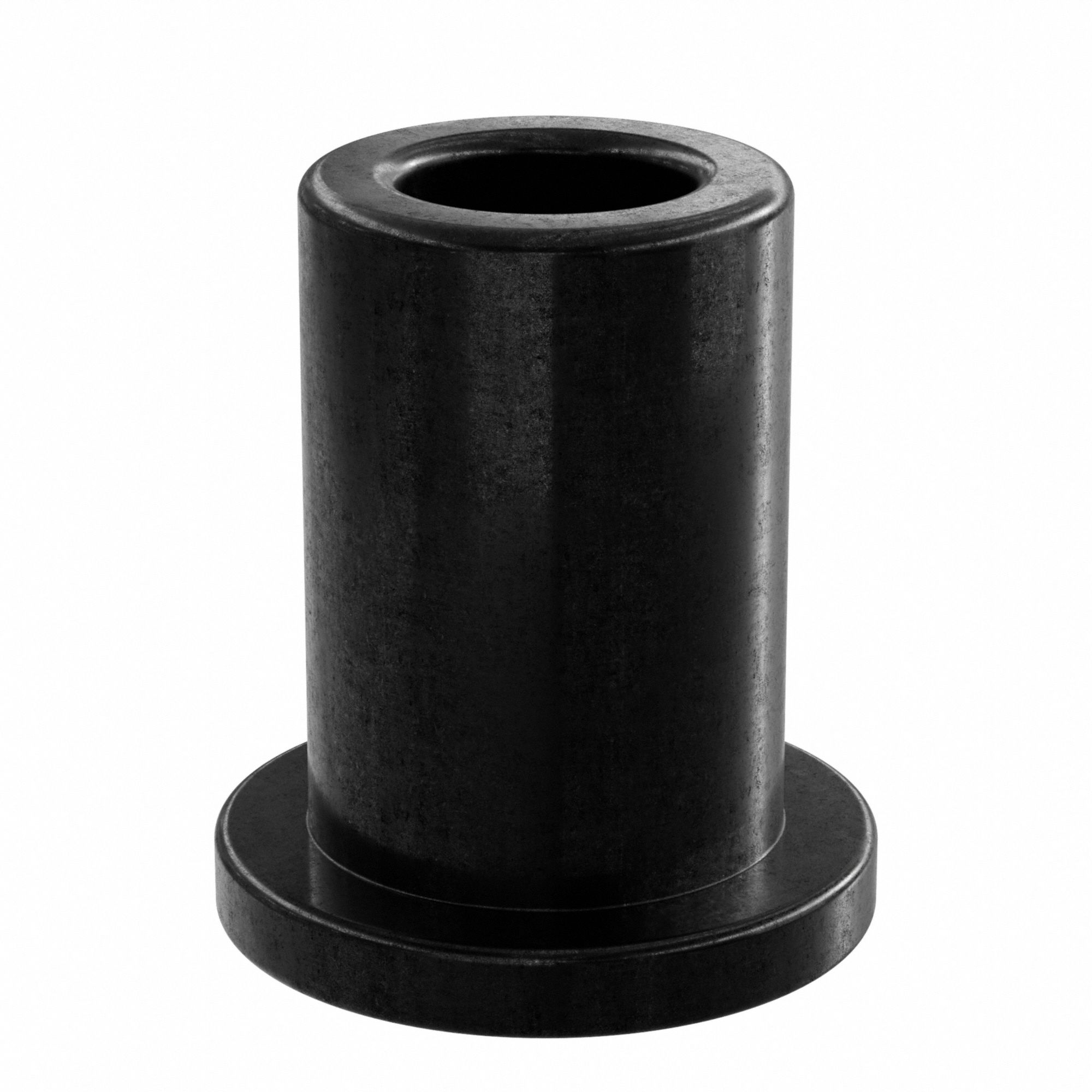 Flanged Sleeve Bearing: PEEK, 3/16 in Bore, 5/16 in OD, 1/2 in Overall Lg, Black, 10 PK