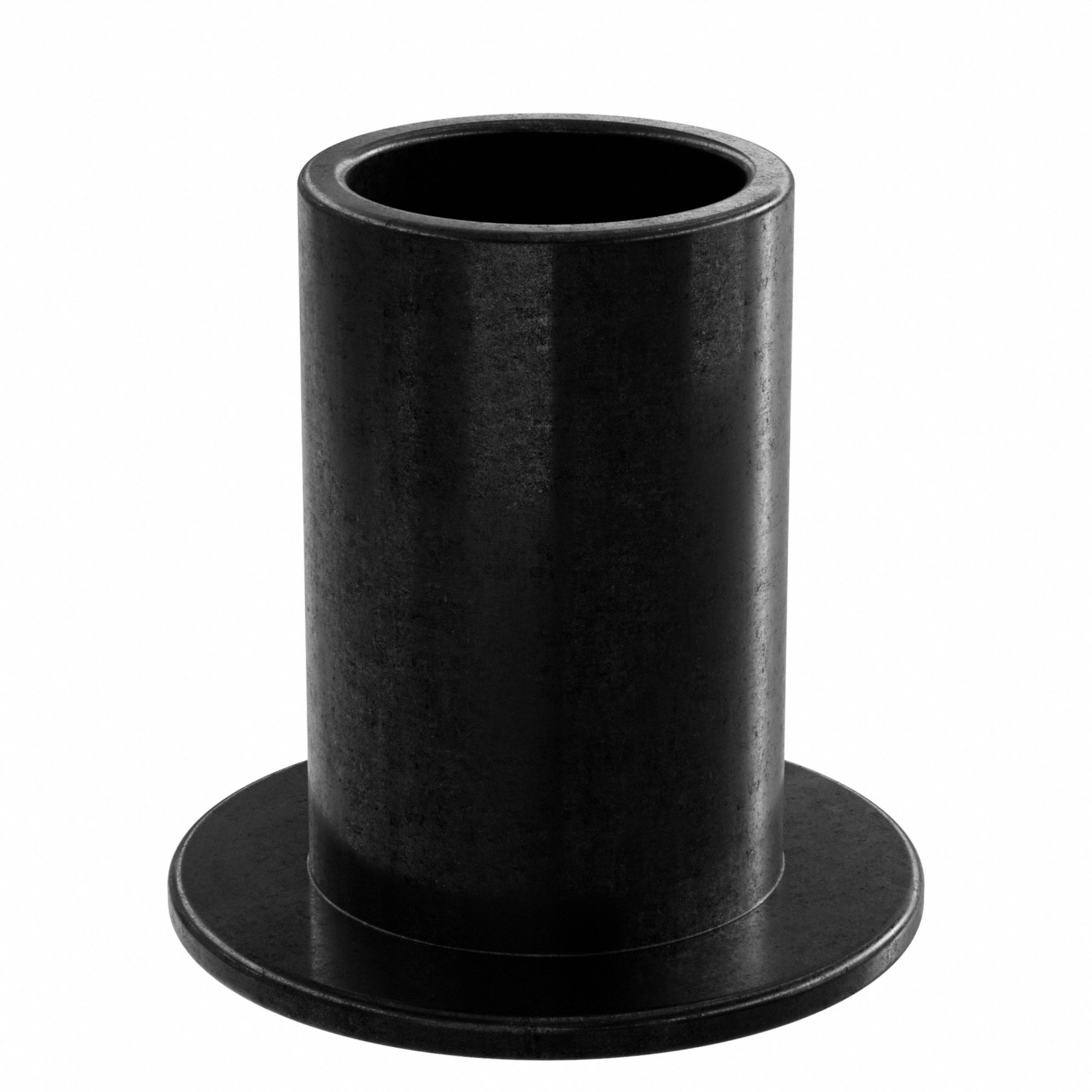Flanged Sleeve Bearing: PEEK, 1/4 in Bore, 5/16 in OD, 1/2 in Overall Lg, Black, 10 PK