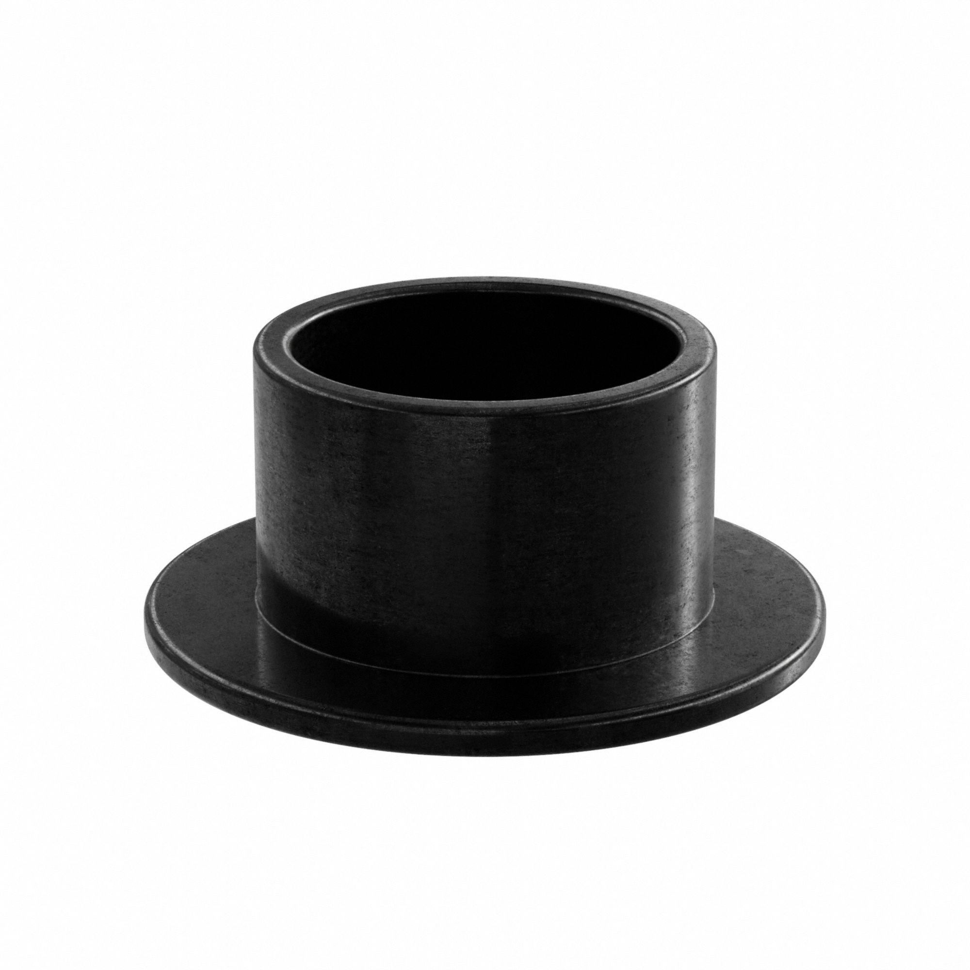 Flanged Sleeve Bearing: PEEK, 5/16 in Bore, 3/8 in OD, 1/4 in Overall Lg, Black, 10 PK