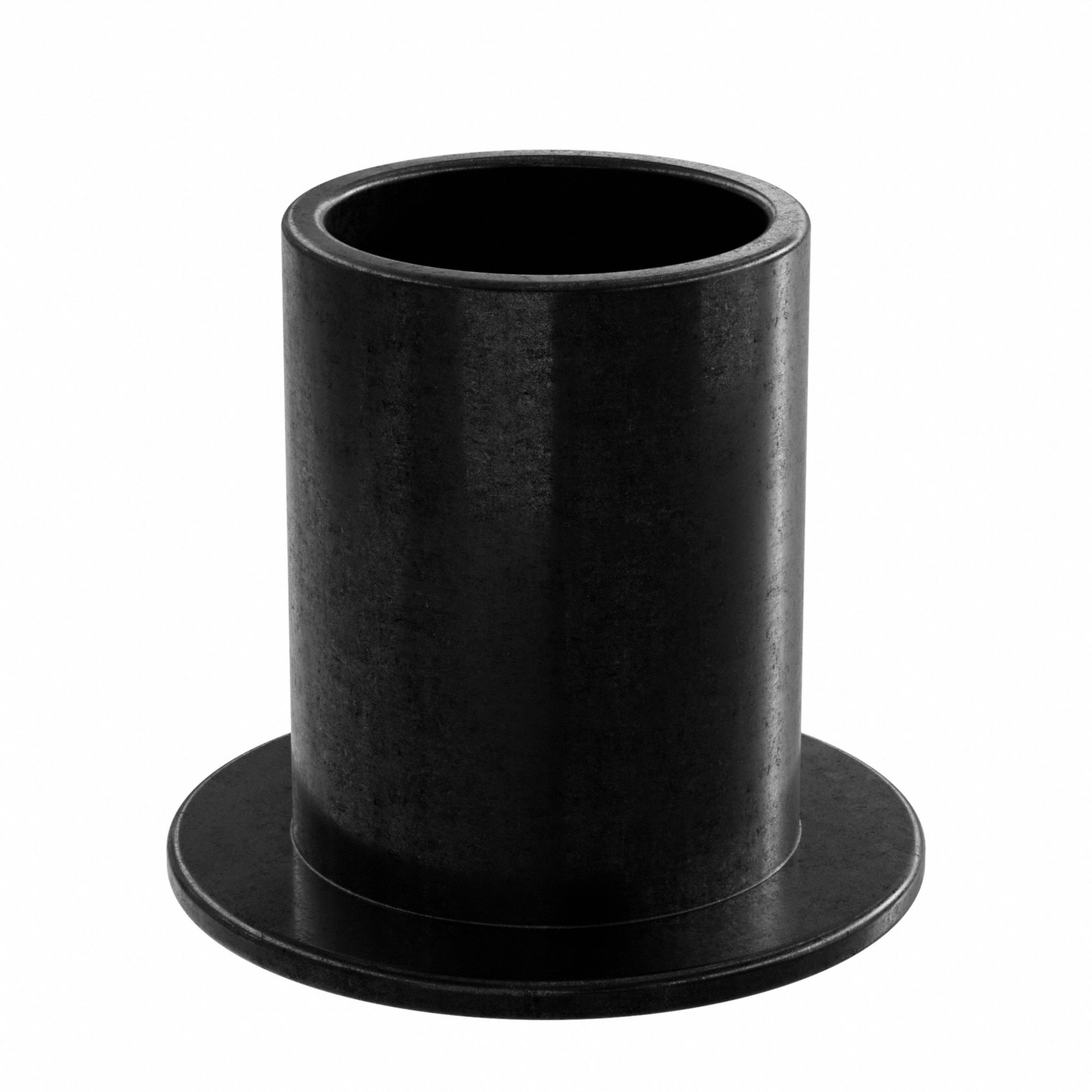 Flanged Sleeve Bearing: PEEK, 5/16 in Bore, 3/8 in OD, 1/2 in Overall Lg, Black, 10 PK