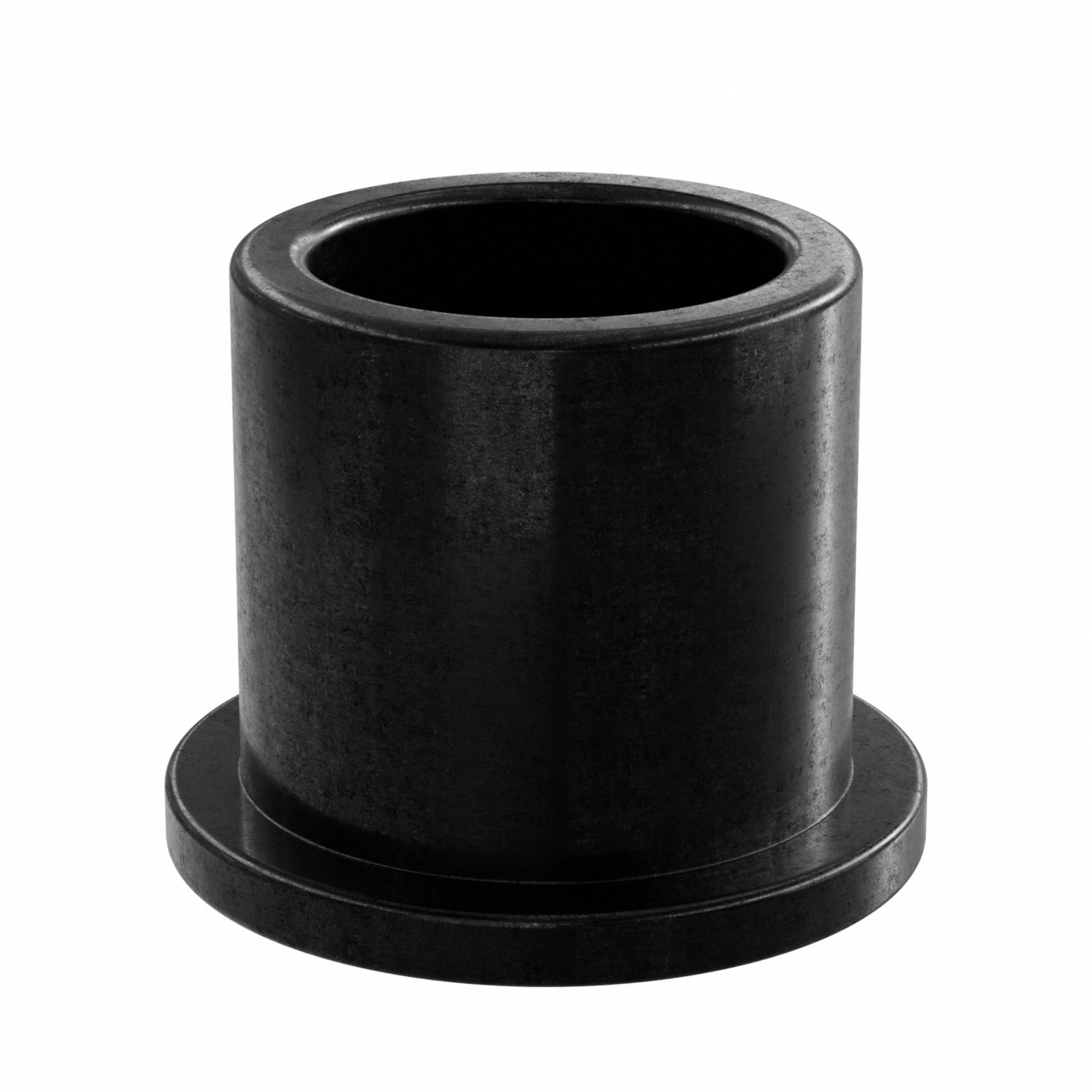 Flanged Sleeve Bearing: PEEK, 3/8 in Bore, 1/2 in OD, 1/2 in Overall Lg, Black, 5 PK