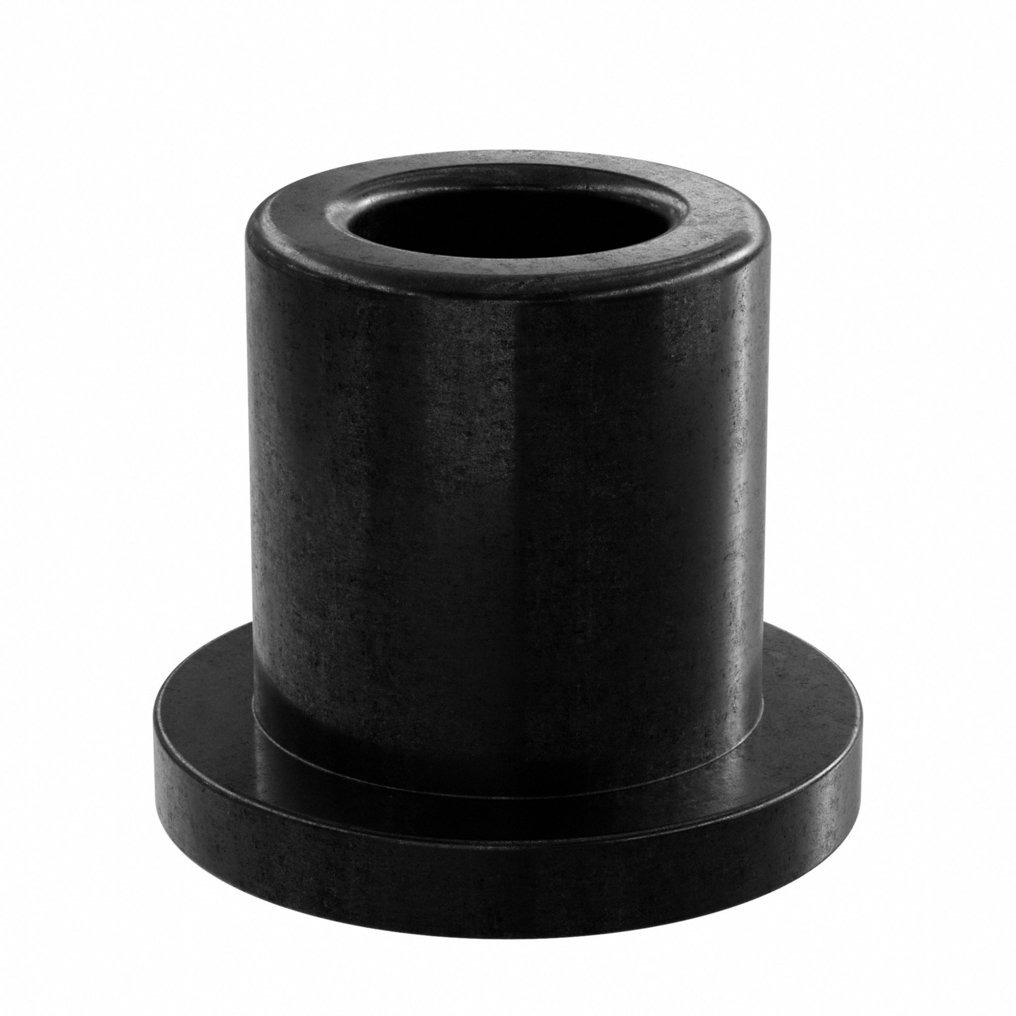 Flanged Sleeve Bearing: PEEK, 3/8 in Bore, 5/8 in OD, 3/4 in Overall Lg, Black, 2 PK
