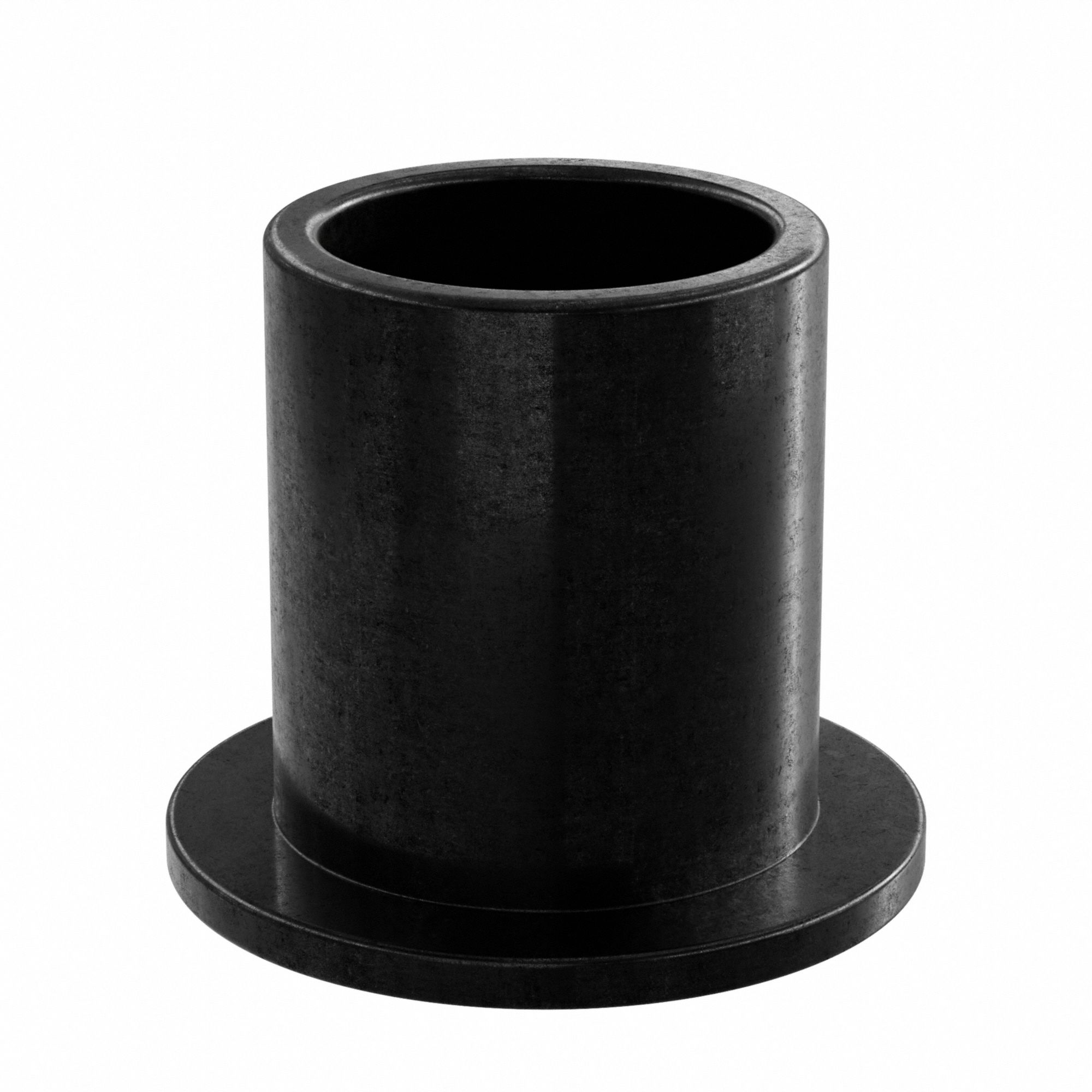Flanged Sleeve Bearing: PEEK, 1/2 in Bore, 5/8 in OD, 3/4 in Overall Lg, Black, 3 PK