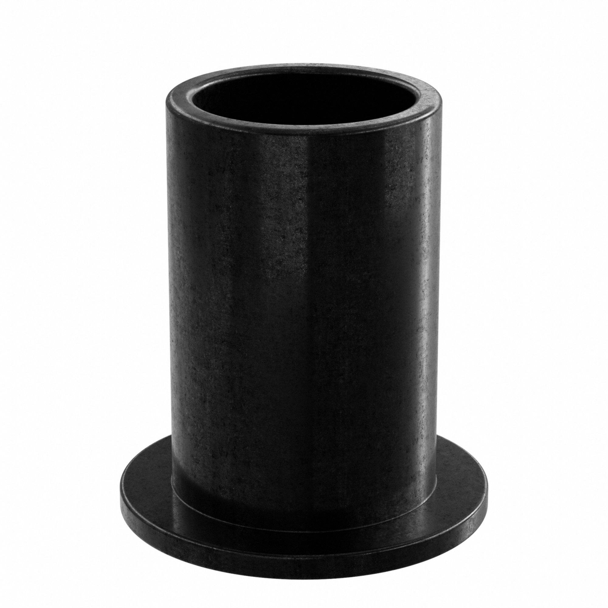 Flanged Sleeve Bearing: PEEK, 1/2 in Bore, 5/8 in OD, 1 in Overall Lg, Black, 3 PK