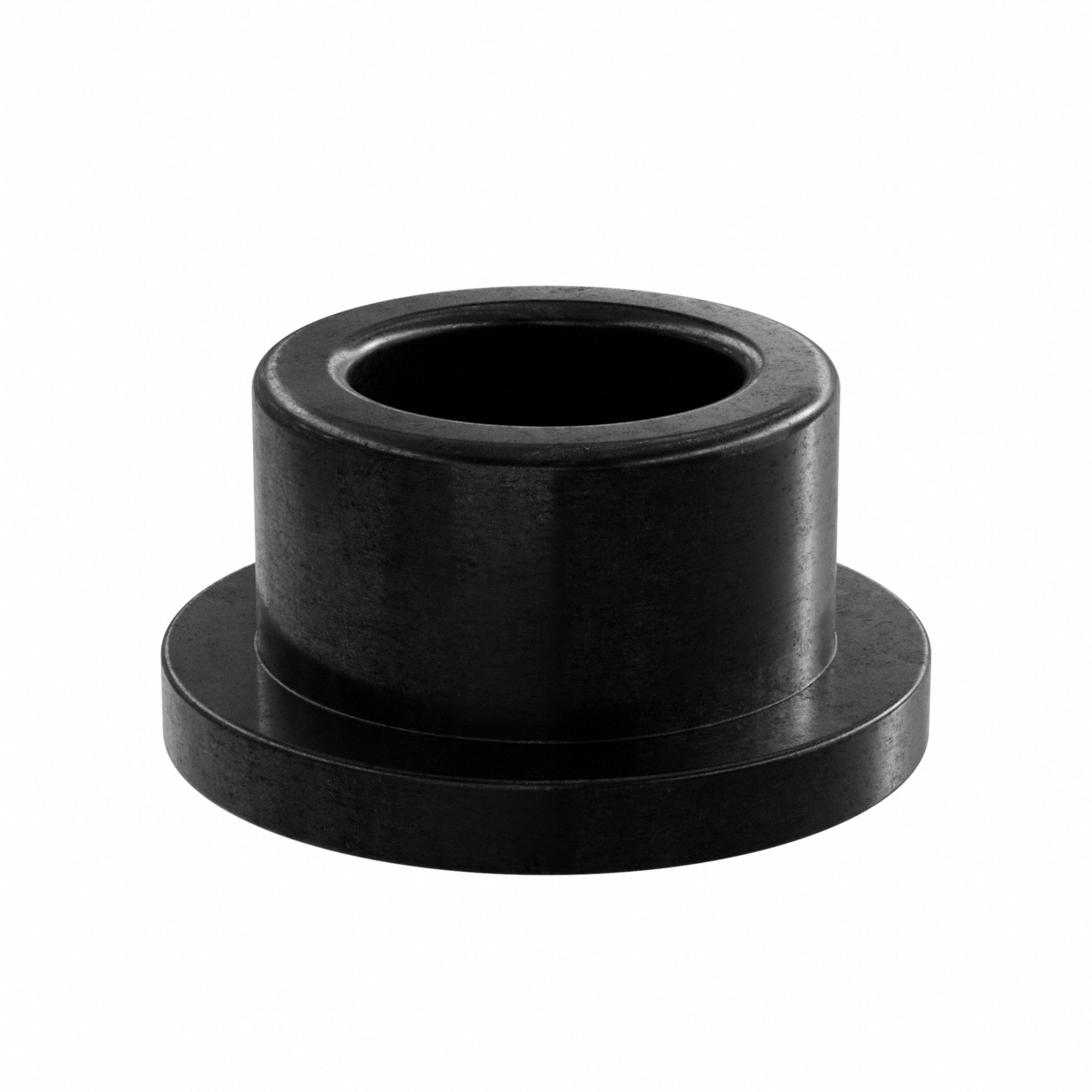 Flanged Sleeve Bearing: PEEK, 1/2 in Bore, 3/4 in OD, 1/2 in Overall Lg, Black, 3 PK