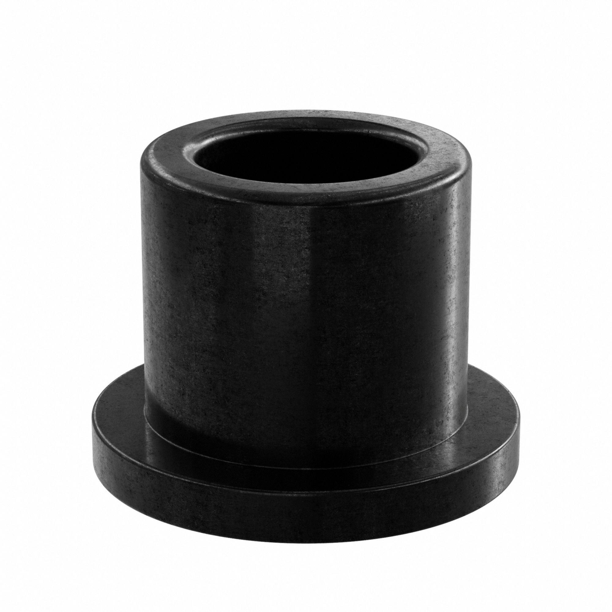 Flanged Sleeve Bearing: PEEK, 1/2 in Bore, 3/4 in OD, 3/4 in Overall Lg, Black, 2 PK