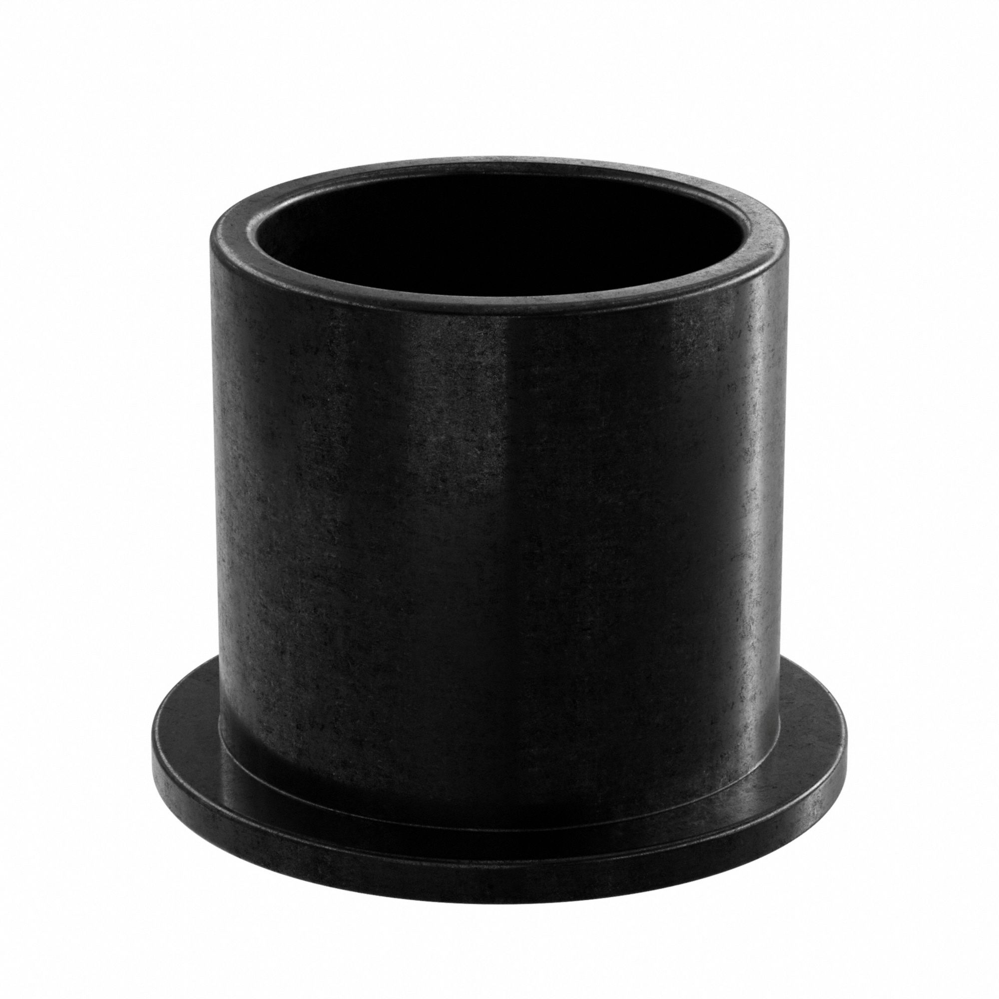 Flanged Sleeve Bearing: PEEK, 5/8 in Bore, 3/4 in OD, 3/4 in Overall Lg, Black, 3 PK