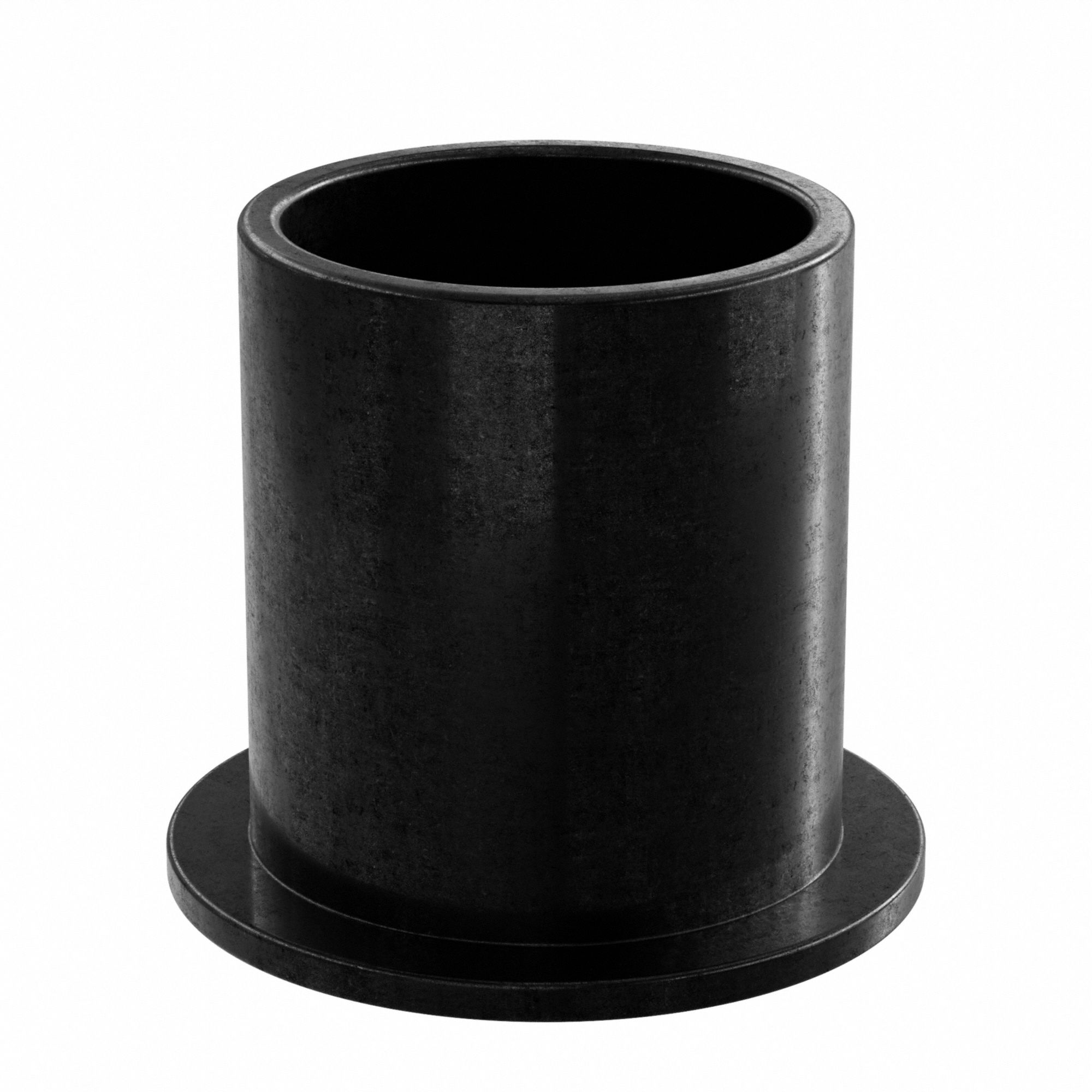 Flanged Sleeve Bearing: PEEK, 3/4 in Bore, 7/8 in OD, 1 in Overall Lg, Black, 2 PK