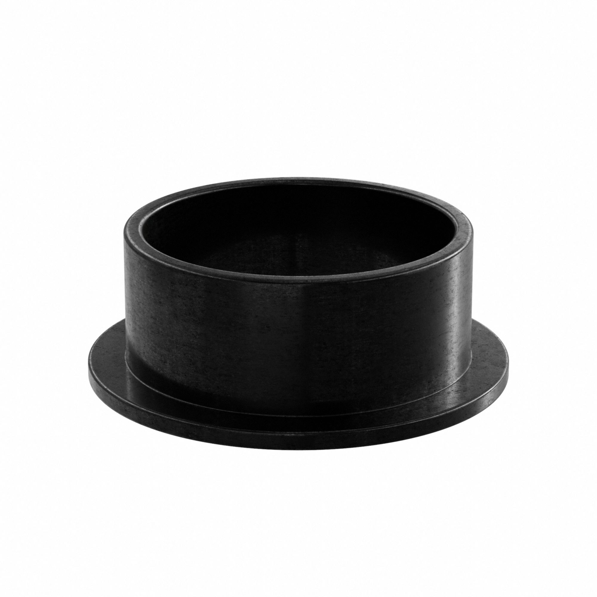 Flanged Sleeve Bearing: PEEK, 1 in Bore, 1 1/8 in OD, 1/2 in Overall Lg, Black, 3 PK