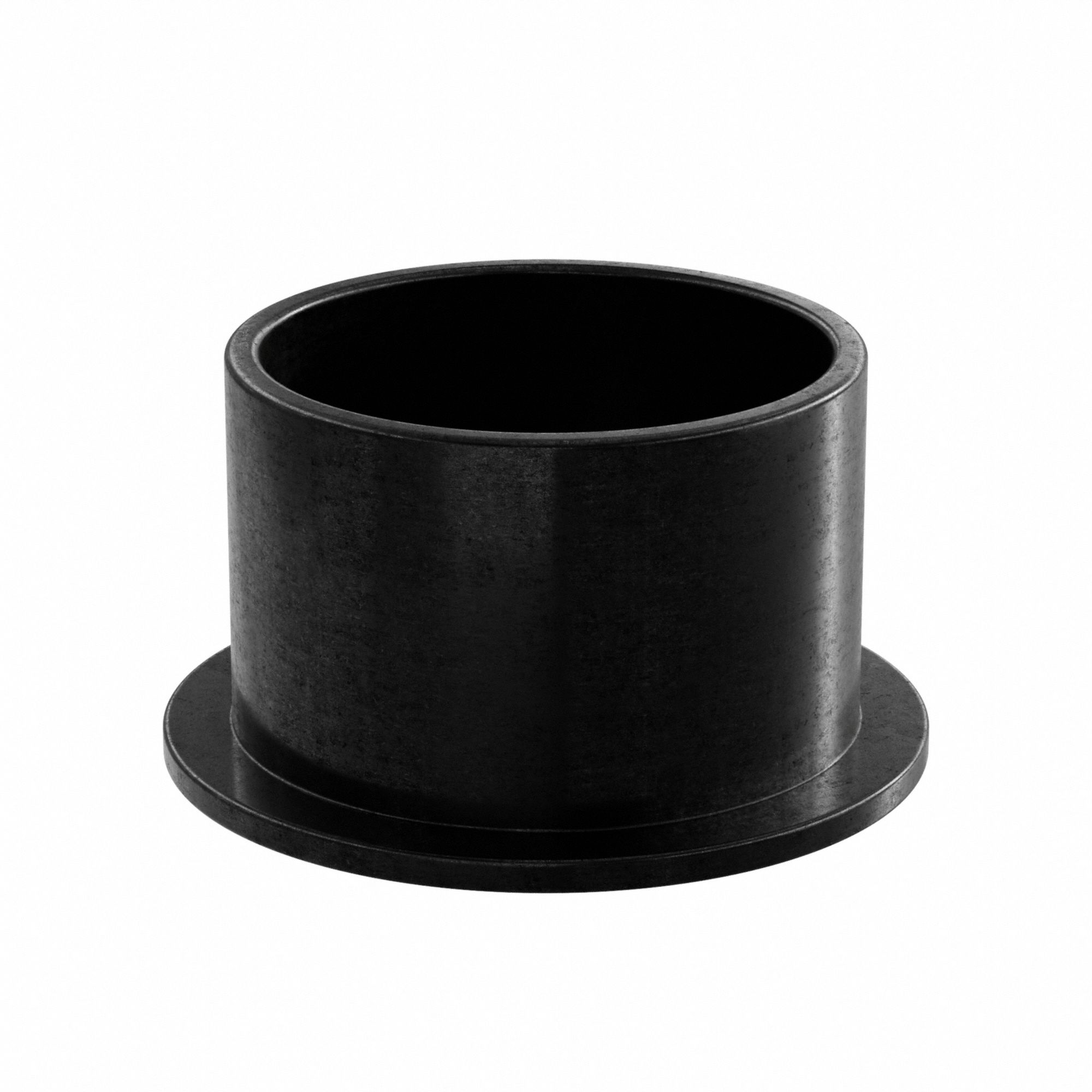 Flanged Sleeve Bearing: PEEK, 1 in Bore, 1 1/8 in OD, 3/4 in Overall Lg, Black, 2 PK