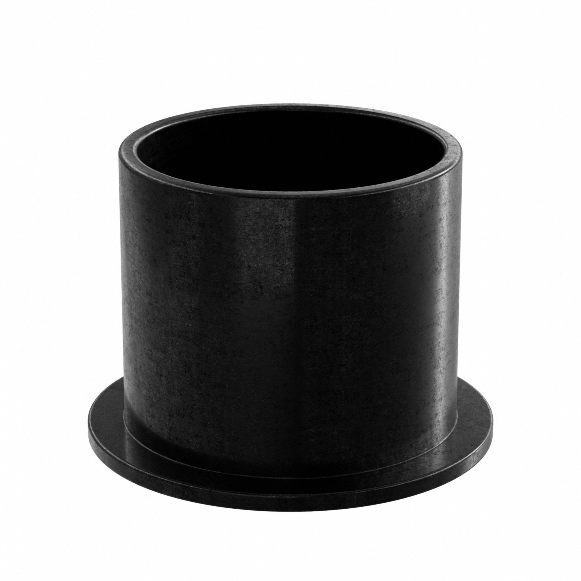 Flanged Sleeve Bearing: PEEK, 1 in Bore, 1 1/8 in OD, 1 in Overall Lg, Black, 2 PK