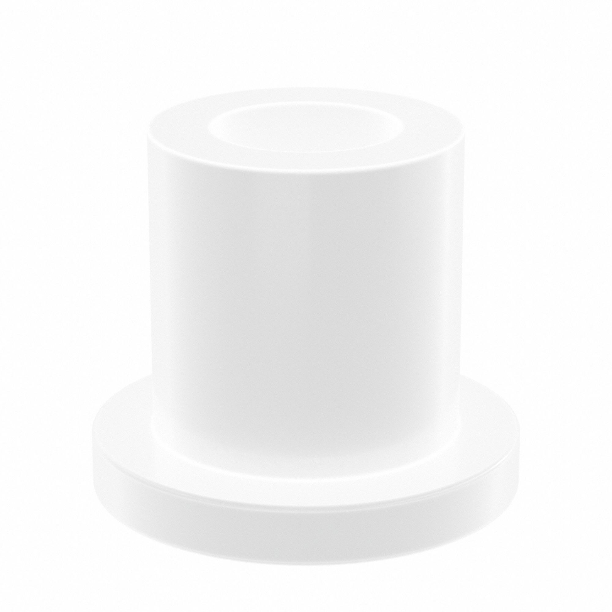 Flanged Sleeve Bearing: PTFE, 3/8 in Bore, 5/8 in OD, 3/4 in Overall Lg, White, 10 PK
