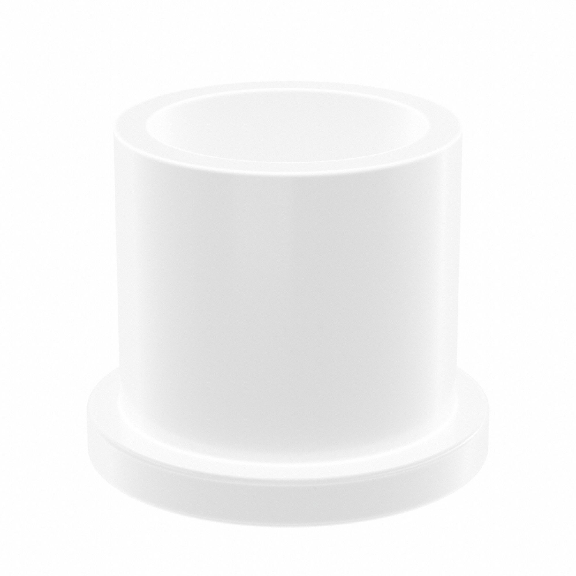 Flanged Sleeve Bearing: PTFE, 1/2 in Bore, 5/8 in OD, 5/8 in Overall Lg, White, 5 PK
